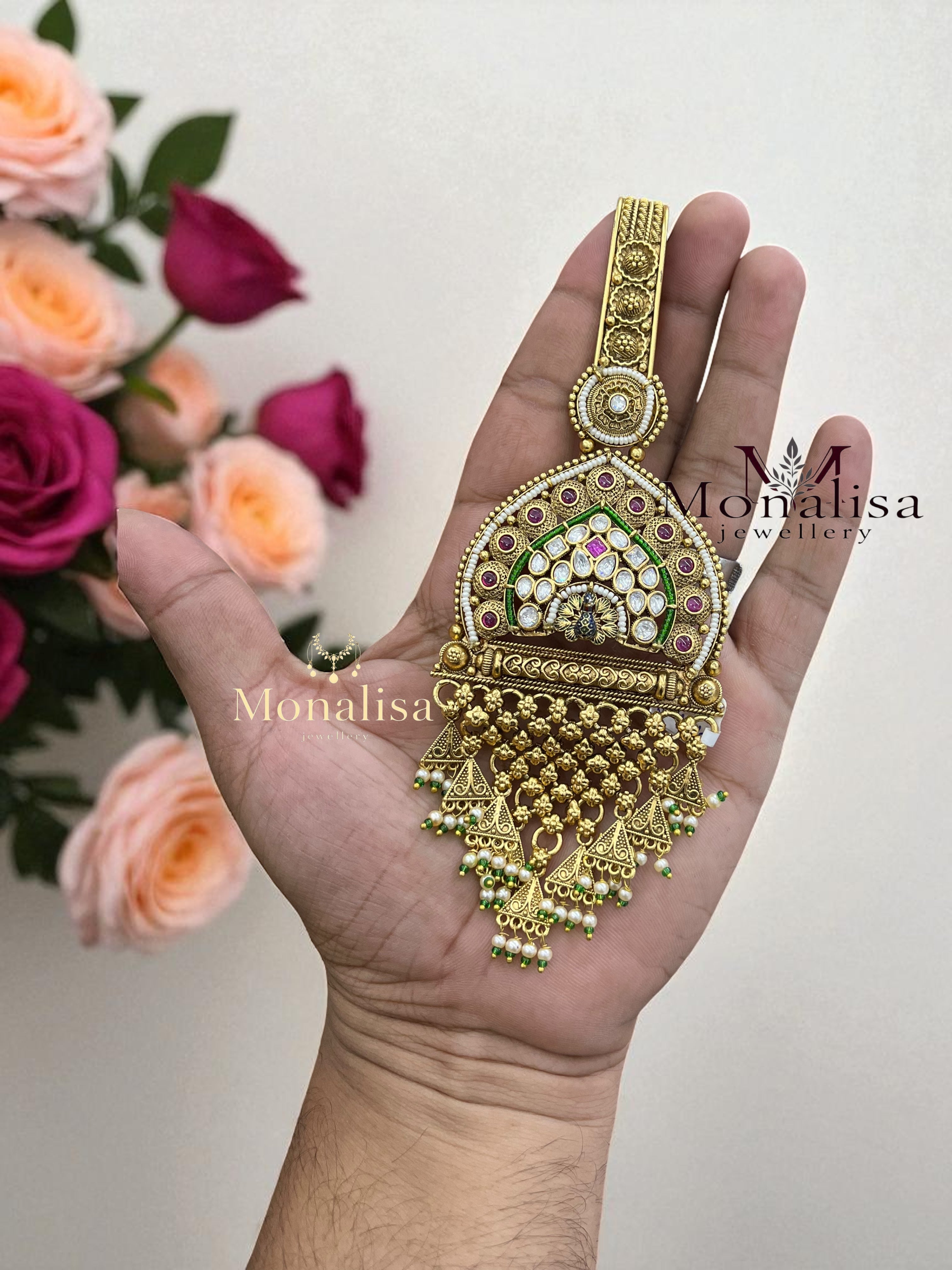Parama Peacock Antique Designer Challa