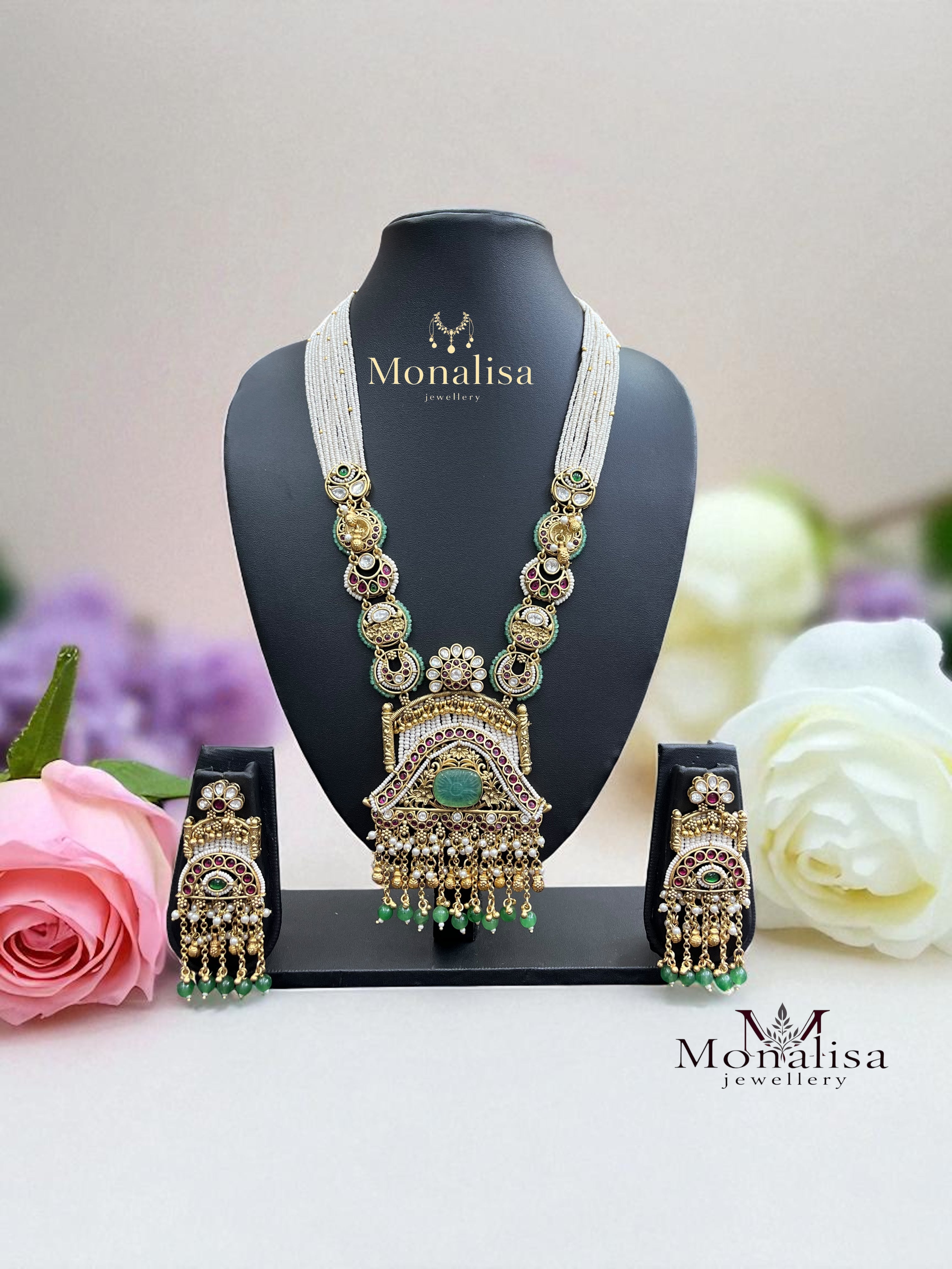 Deesha Antique Designer Long Necklace