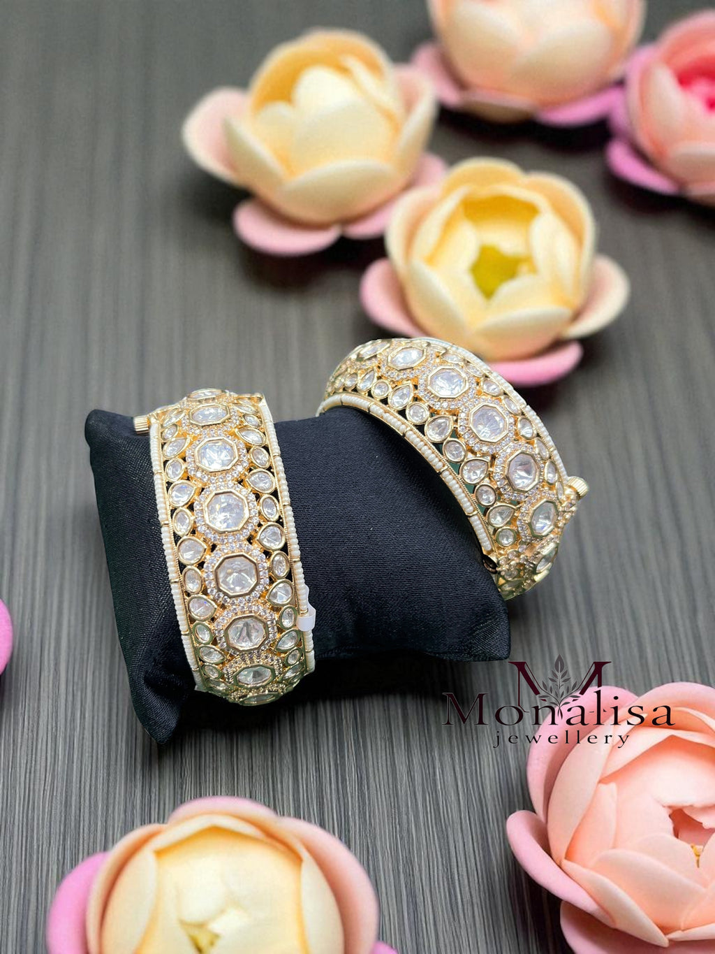 Rani Polki Designer Bangles