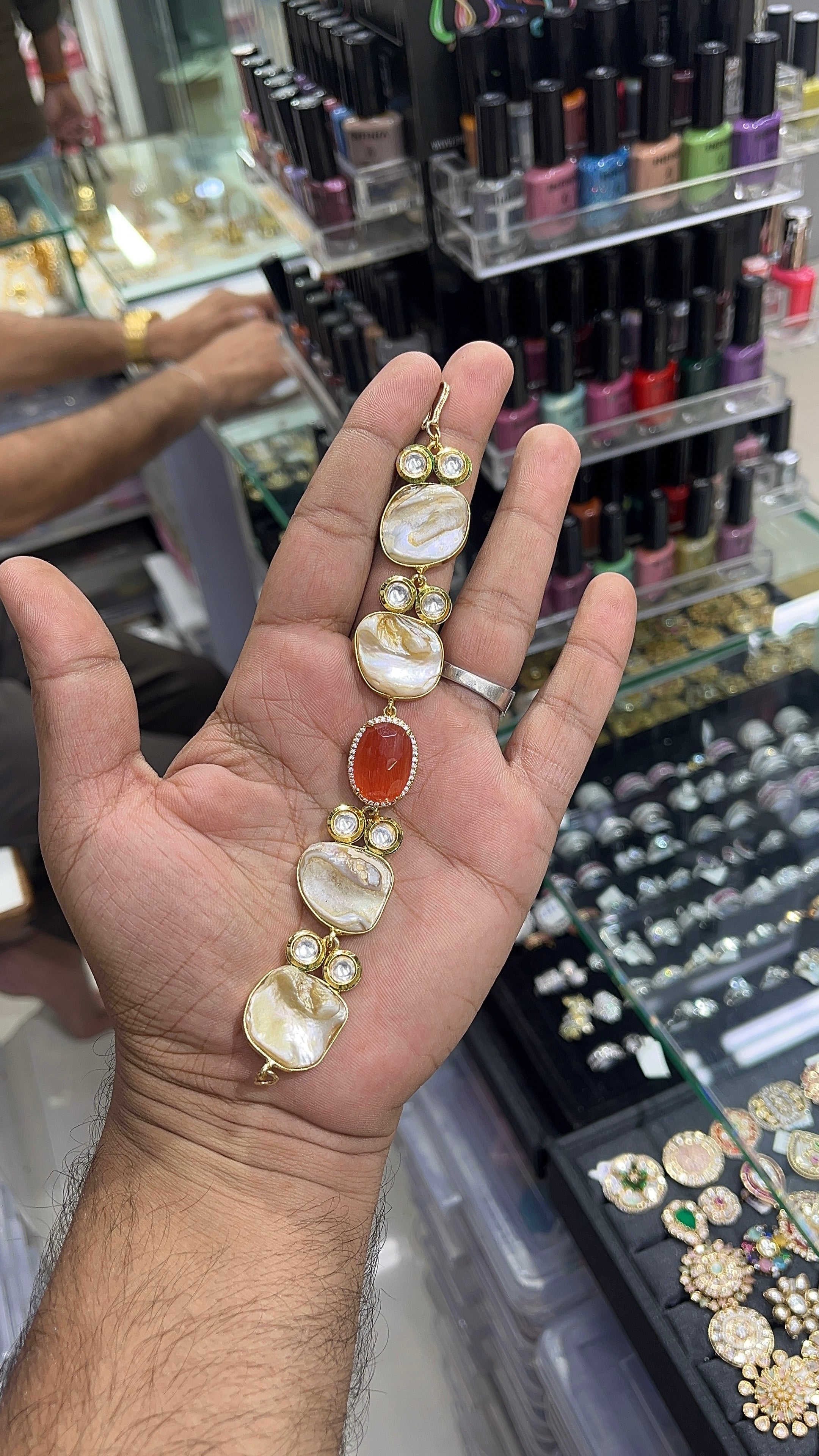 Orange Baroque pearl Bracelet