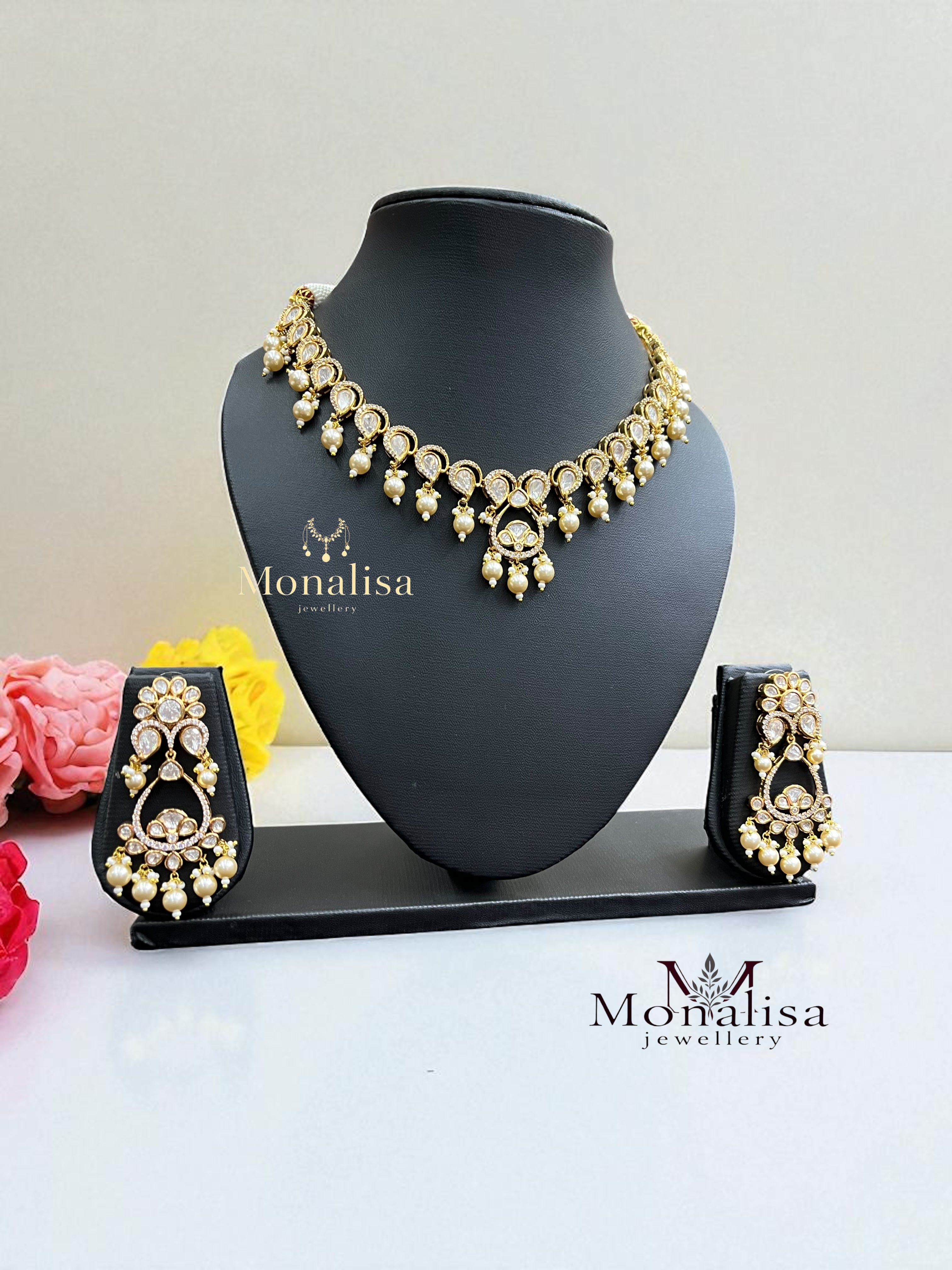 Niharika Polki Designer Necklace Set