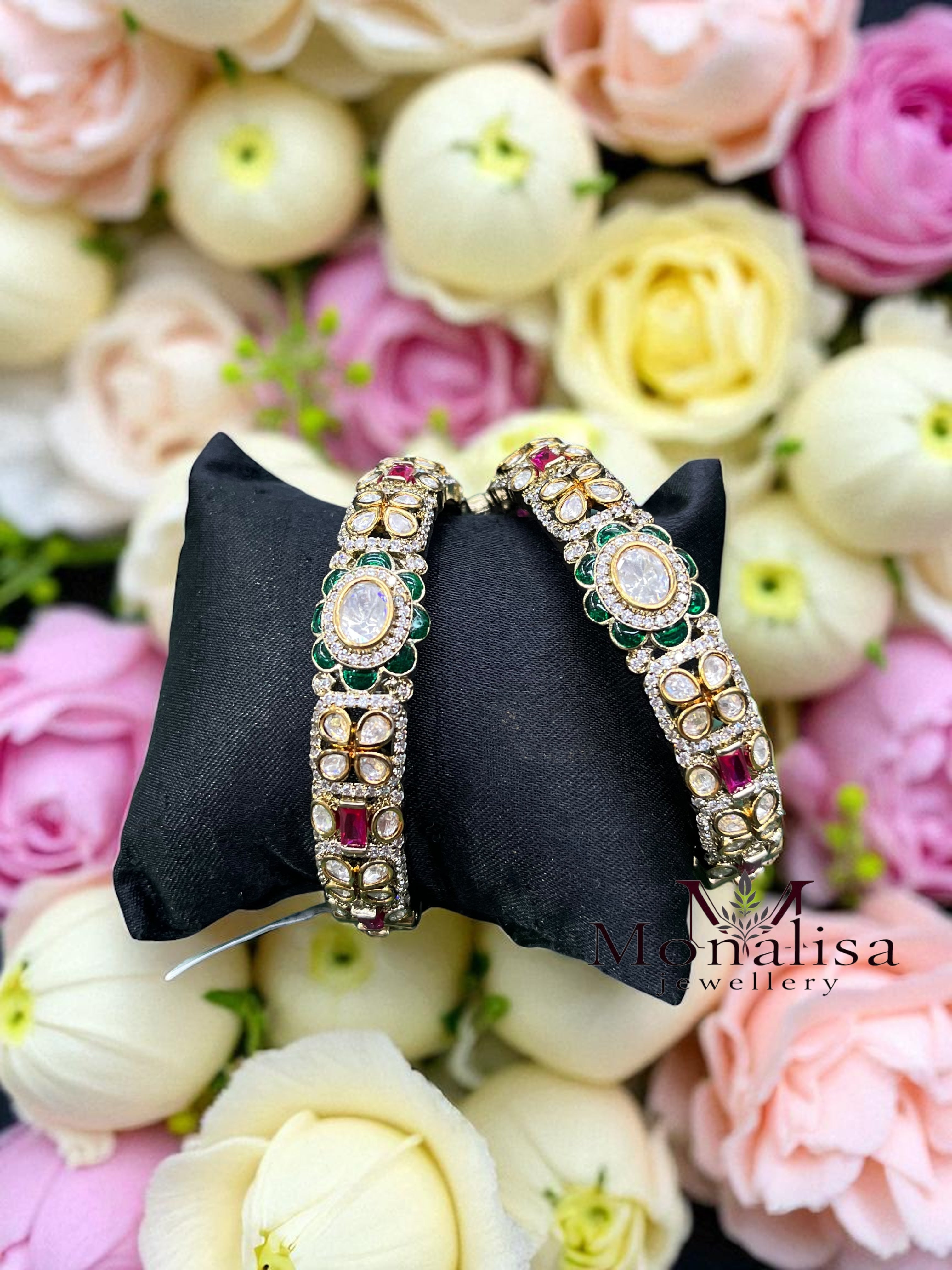 Lekha Victorian Polki Designer Bangles