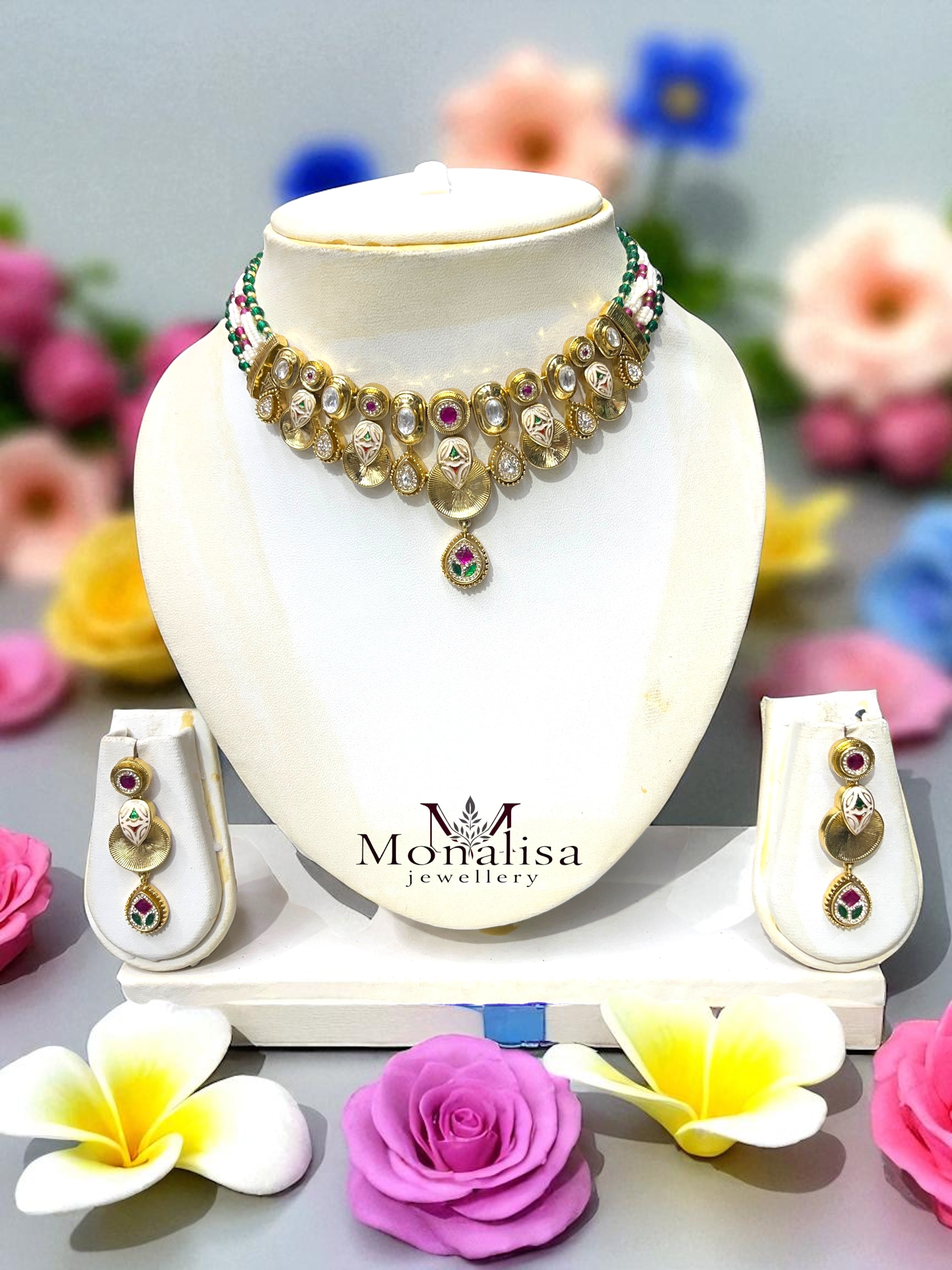 Dhvija Antique Designer Necklace Set