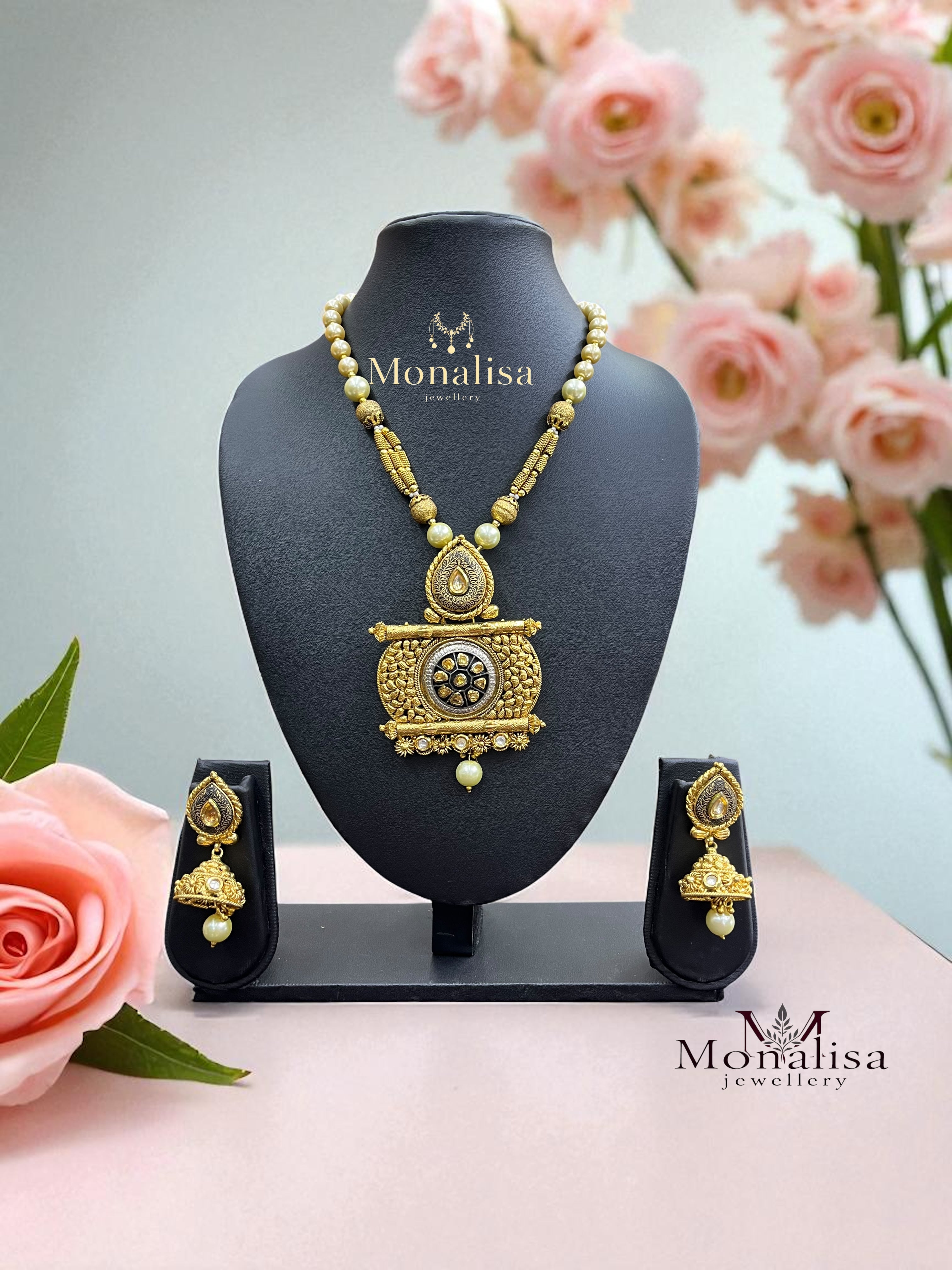 Kumkum Antique Designer Long Necklace