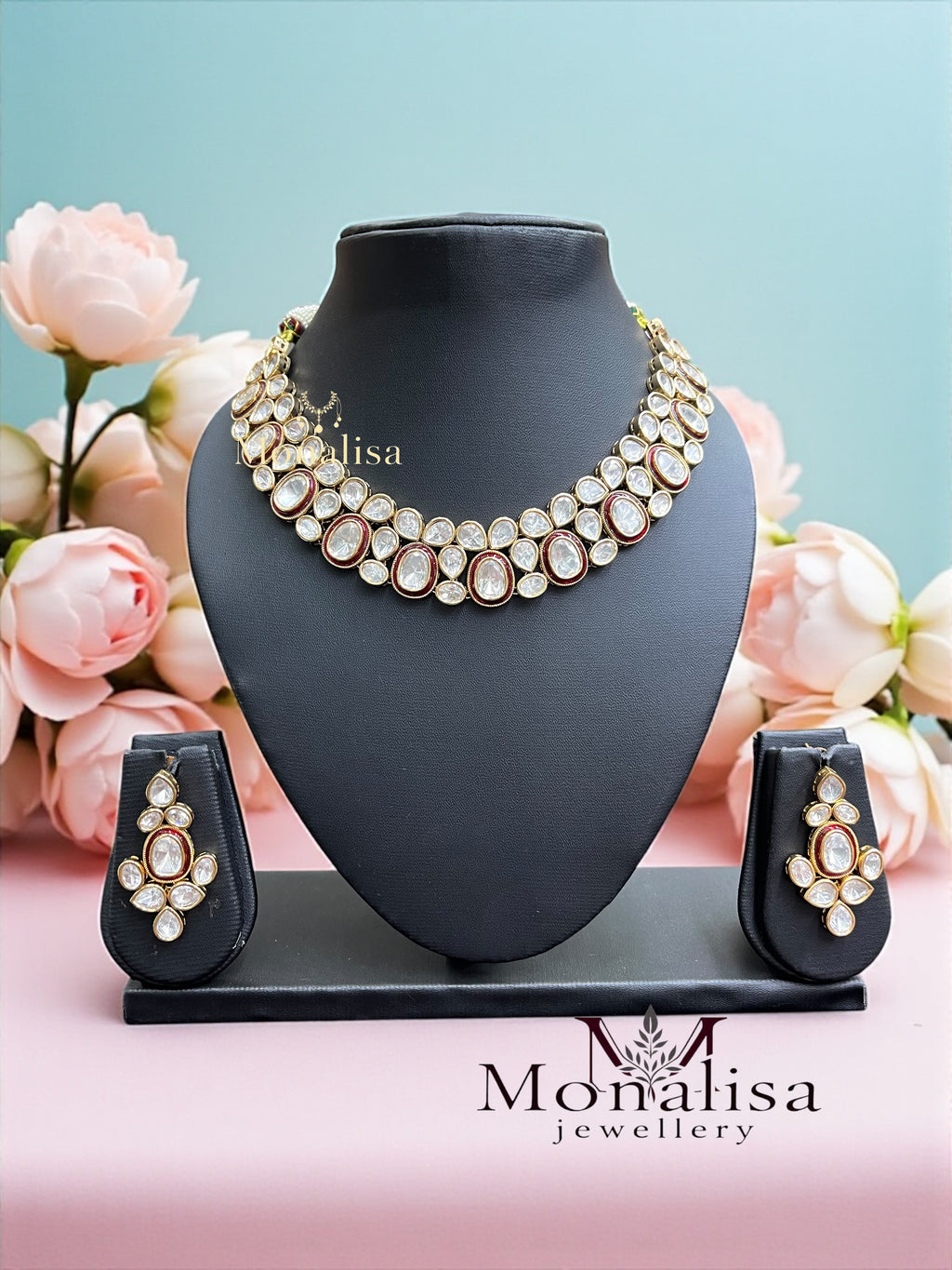 Siya Polki Designer Necklace Set