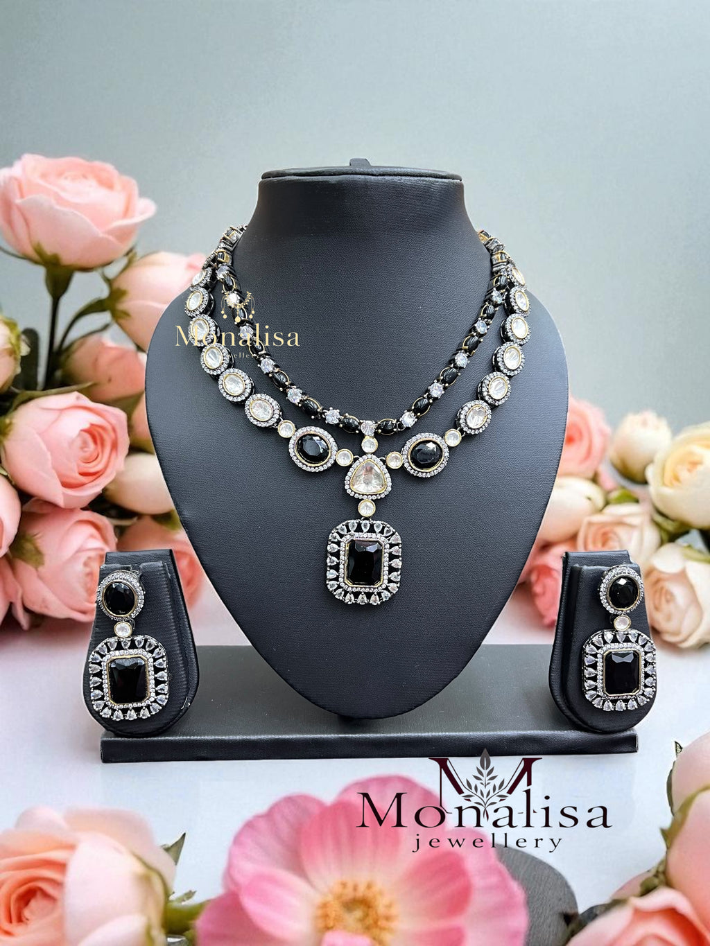 Charini Polki Designer Necklace Set