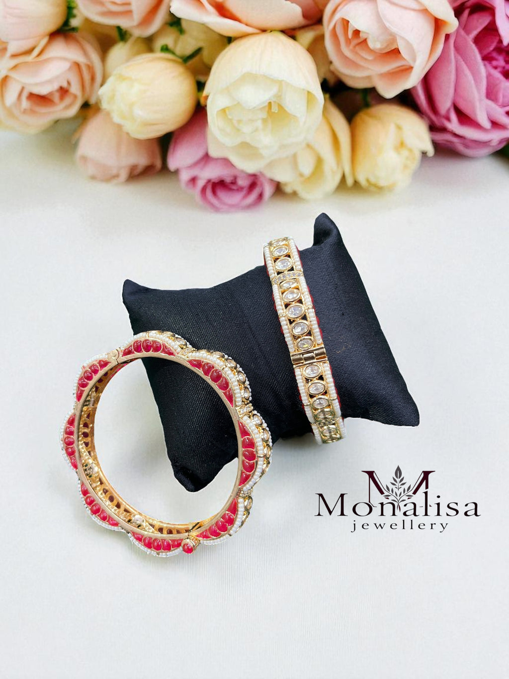 Raveena Polki Designer Bangles