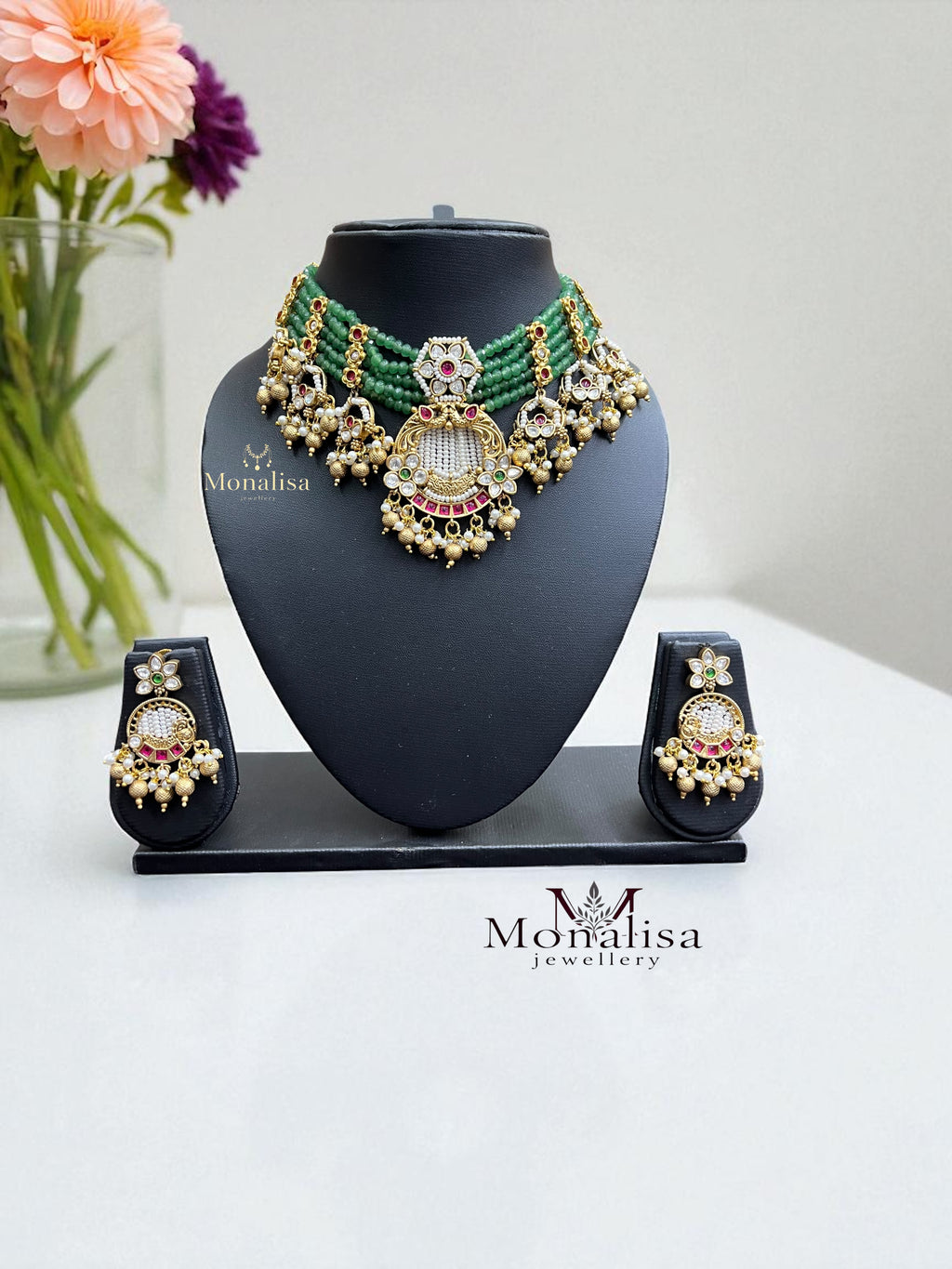 Rajvi Antique Designer Necklace Set