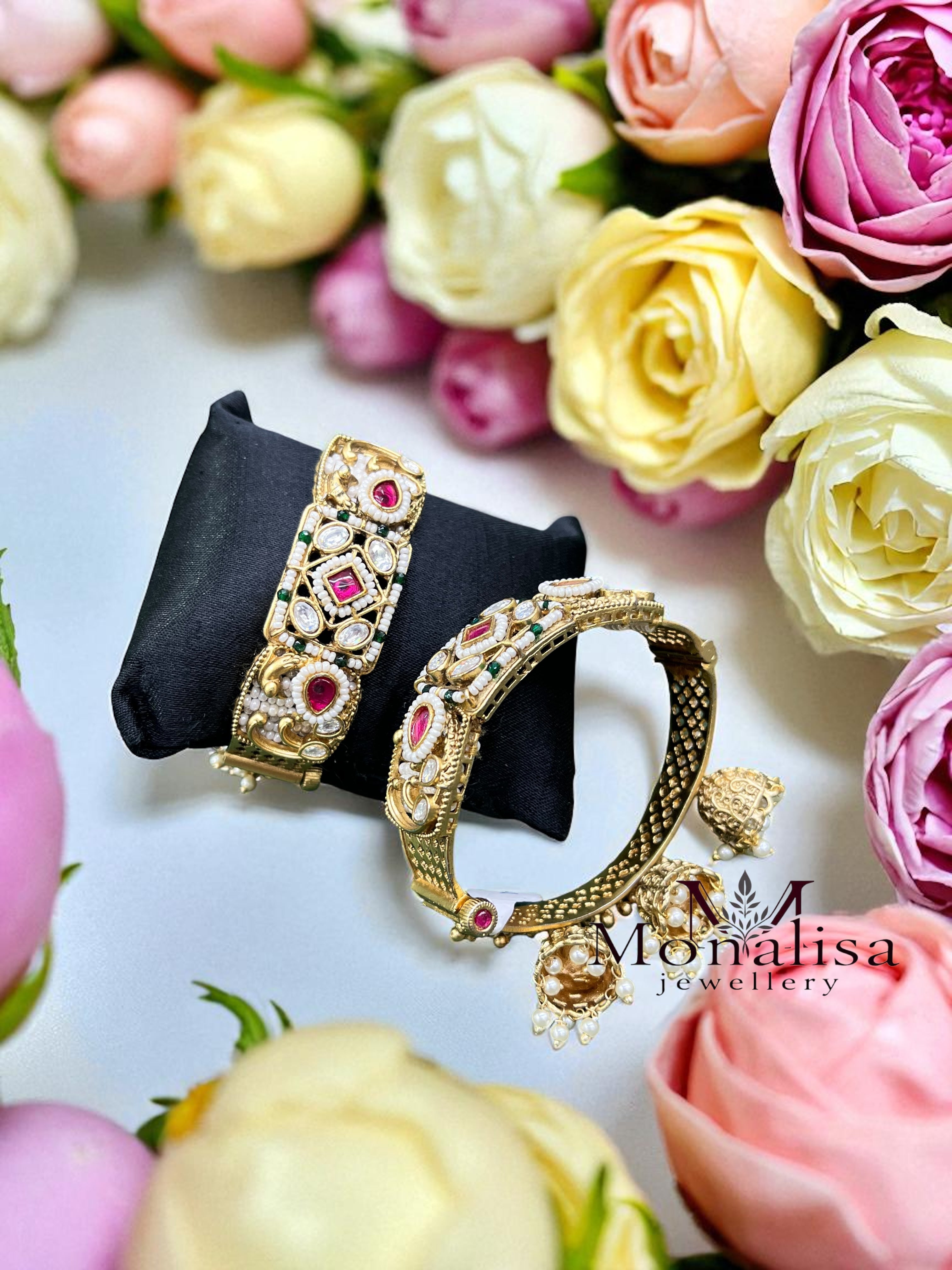 Neetu Jhumki Antique Designer Bangles