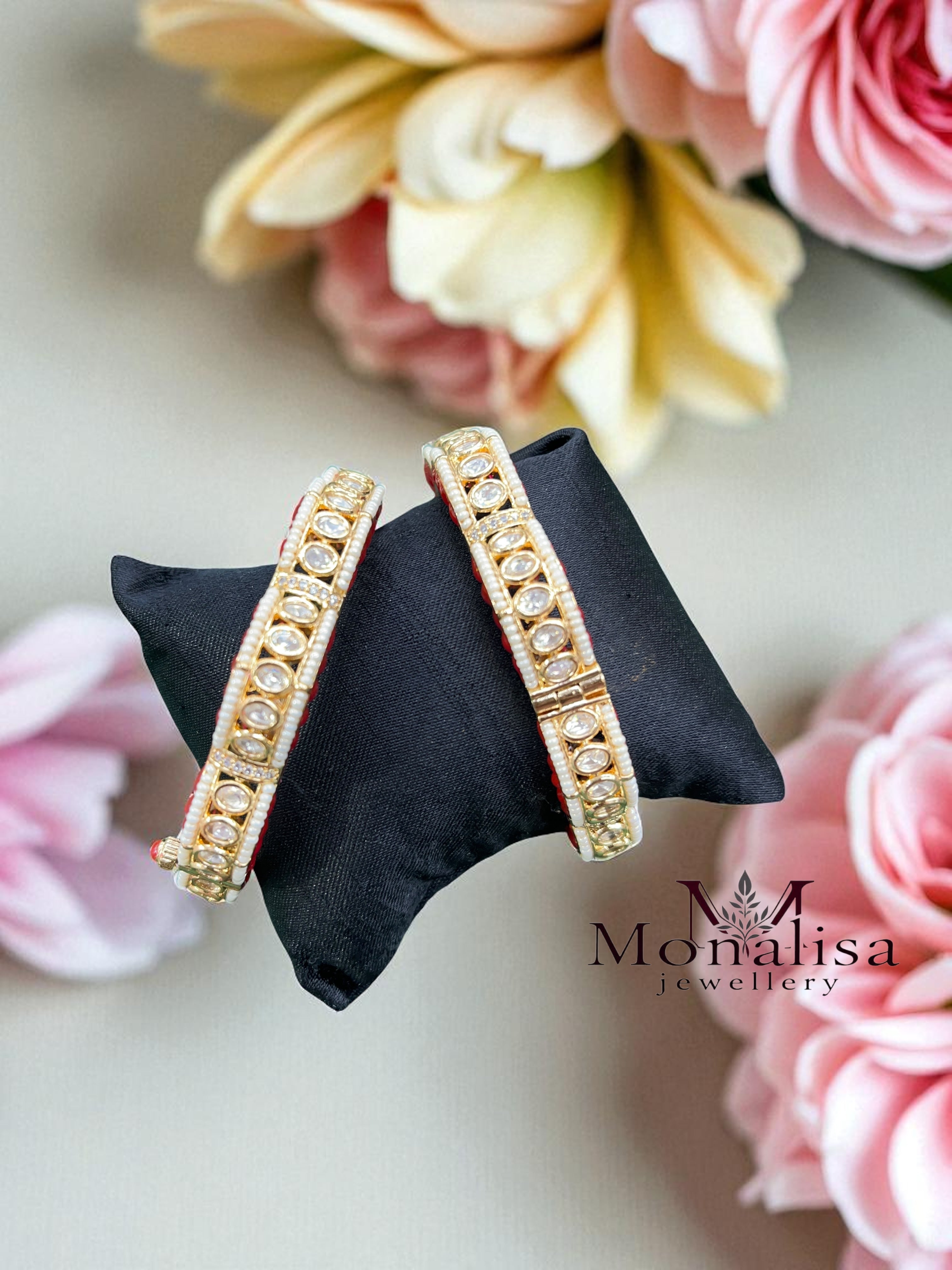 Raveena Polki Designer Bangles