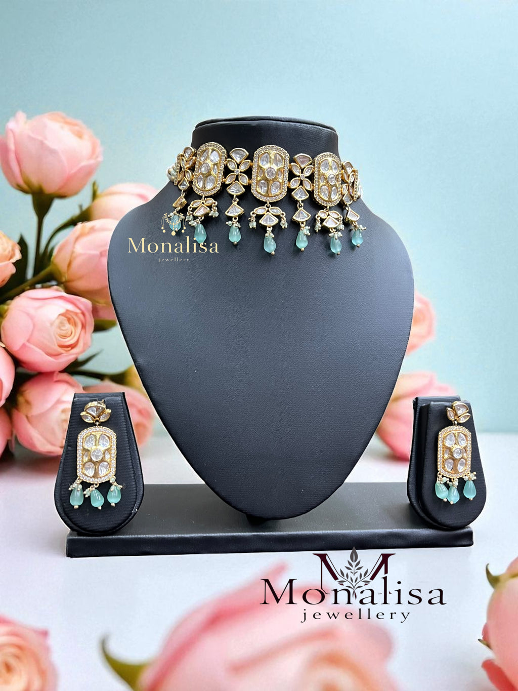 Mythiri Polki Designer Necklace Set