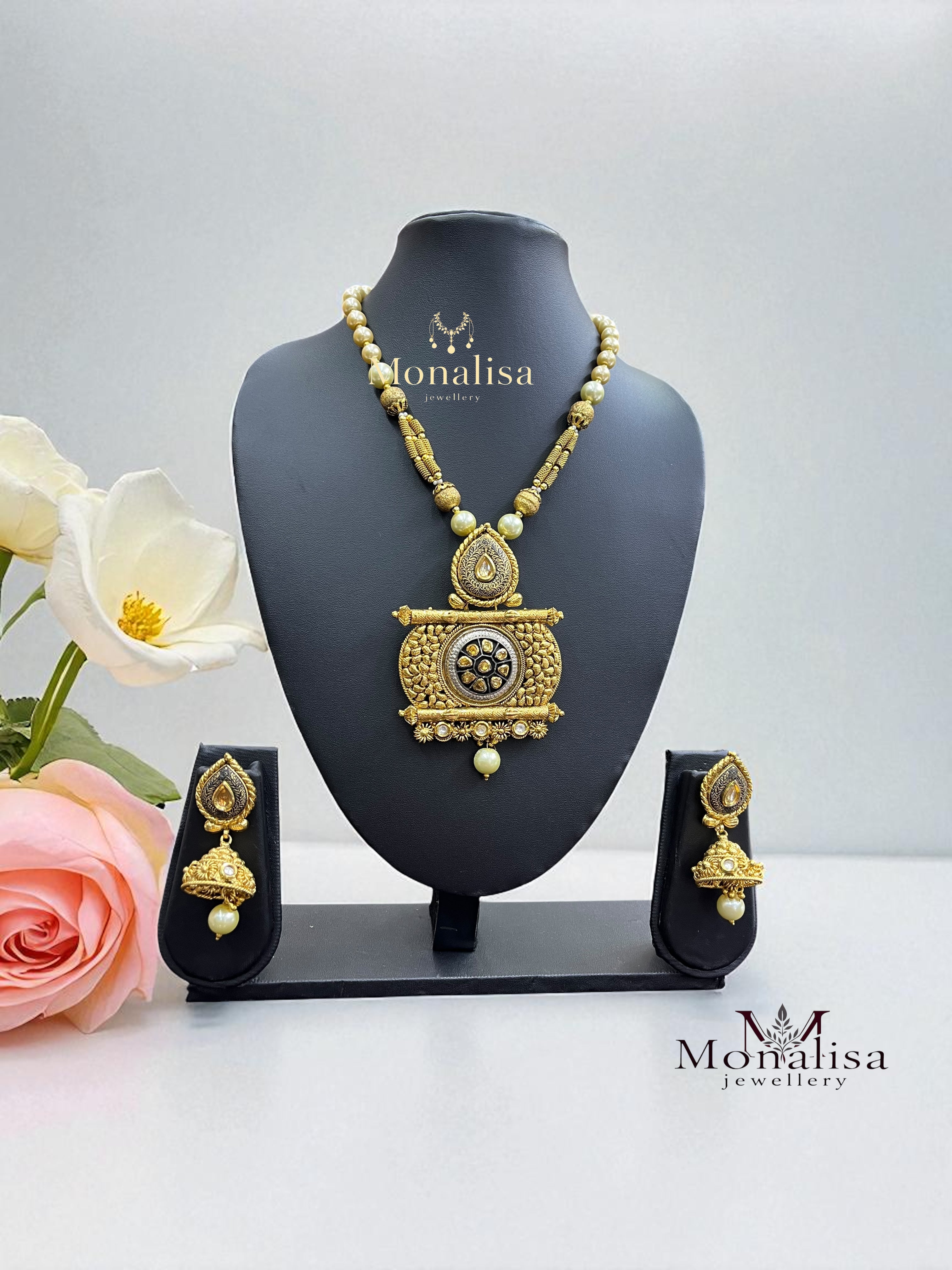 Kumkum Antique Designer Long Necklace