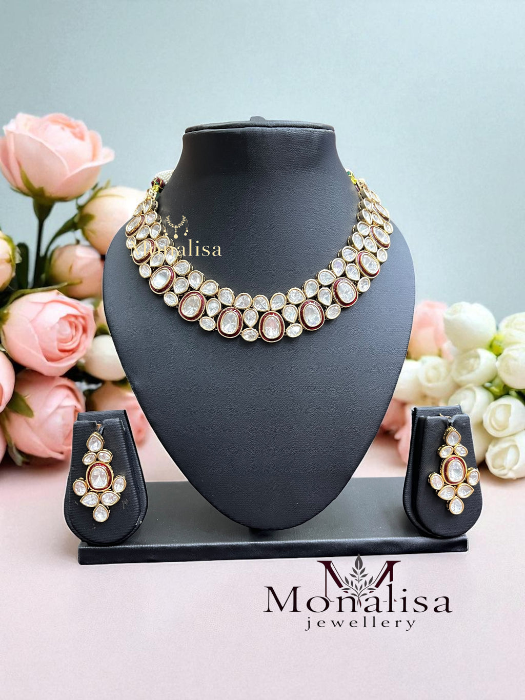 Siya Polki Designer Necklace Set