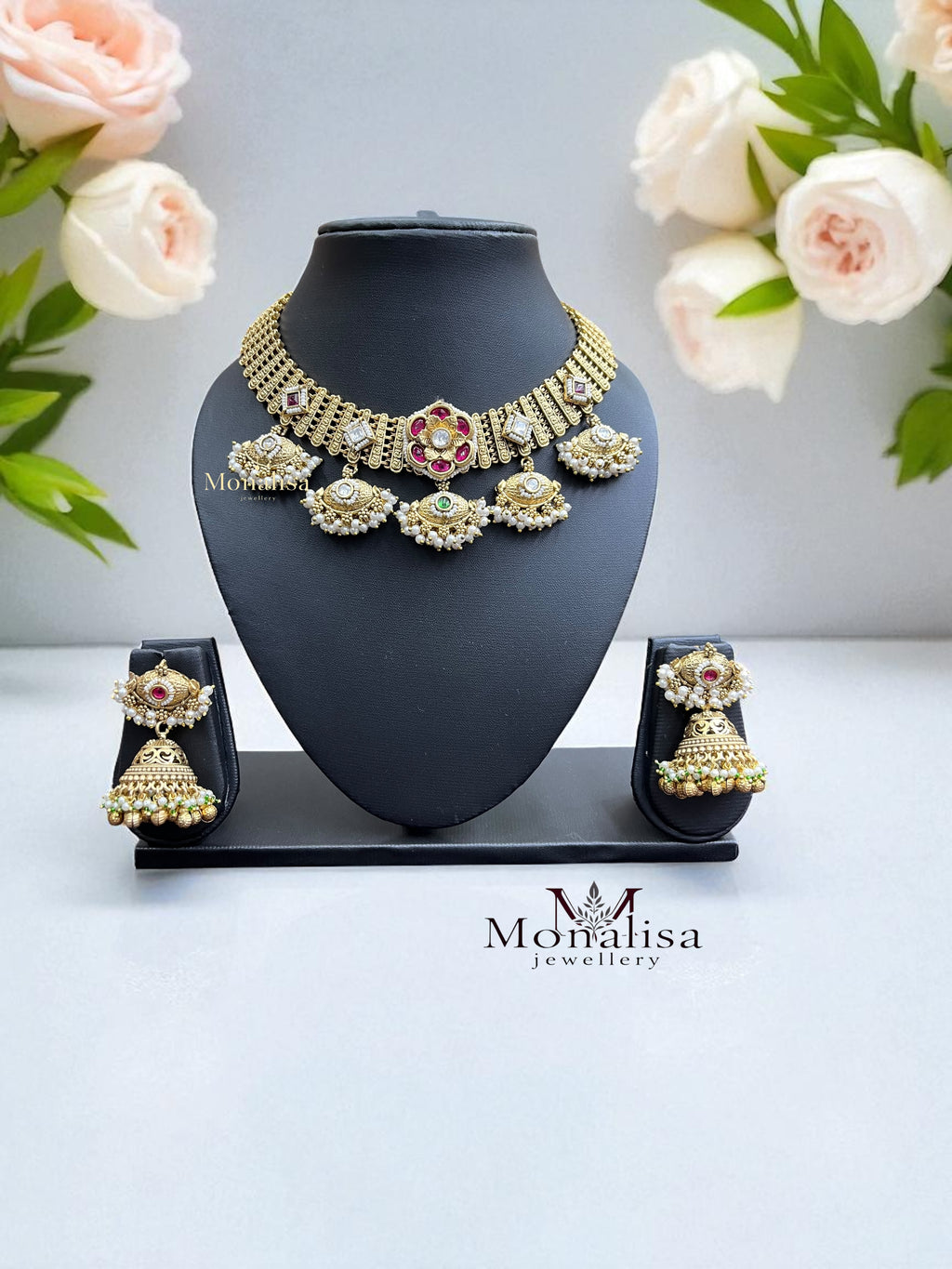 Raagavi Antique Designer Necklace Set