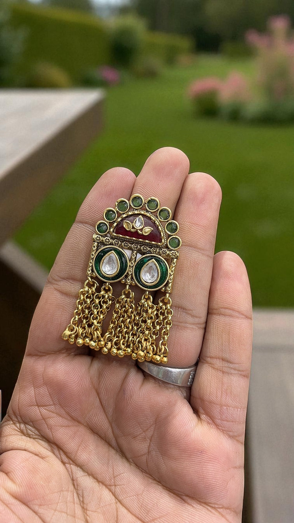 Shruti Antique Designer Lariat Ring