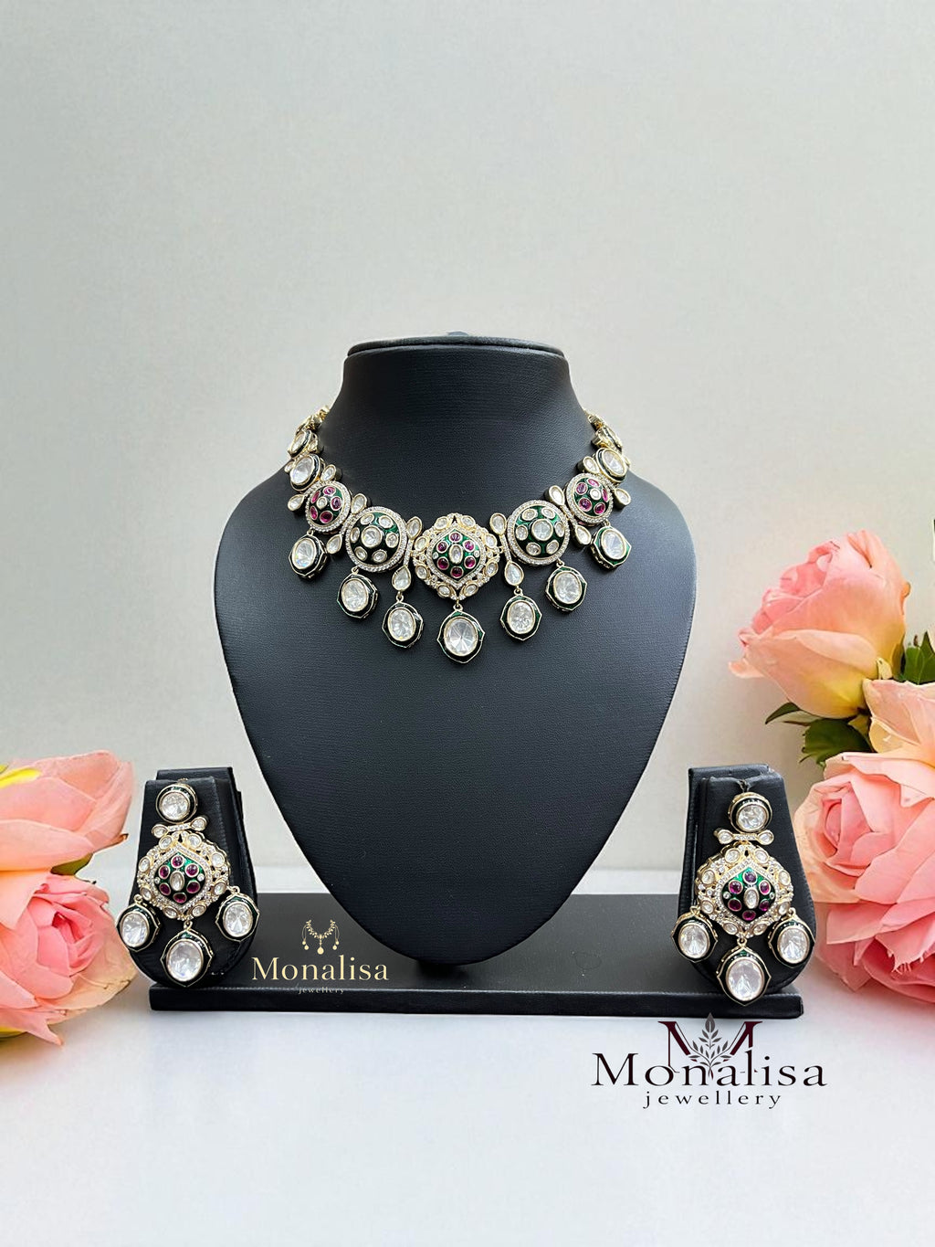 Srija Polki Designer Necklace Set
