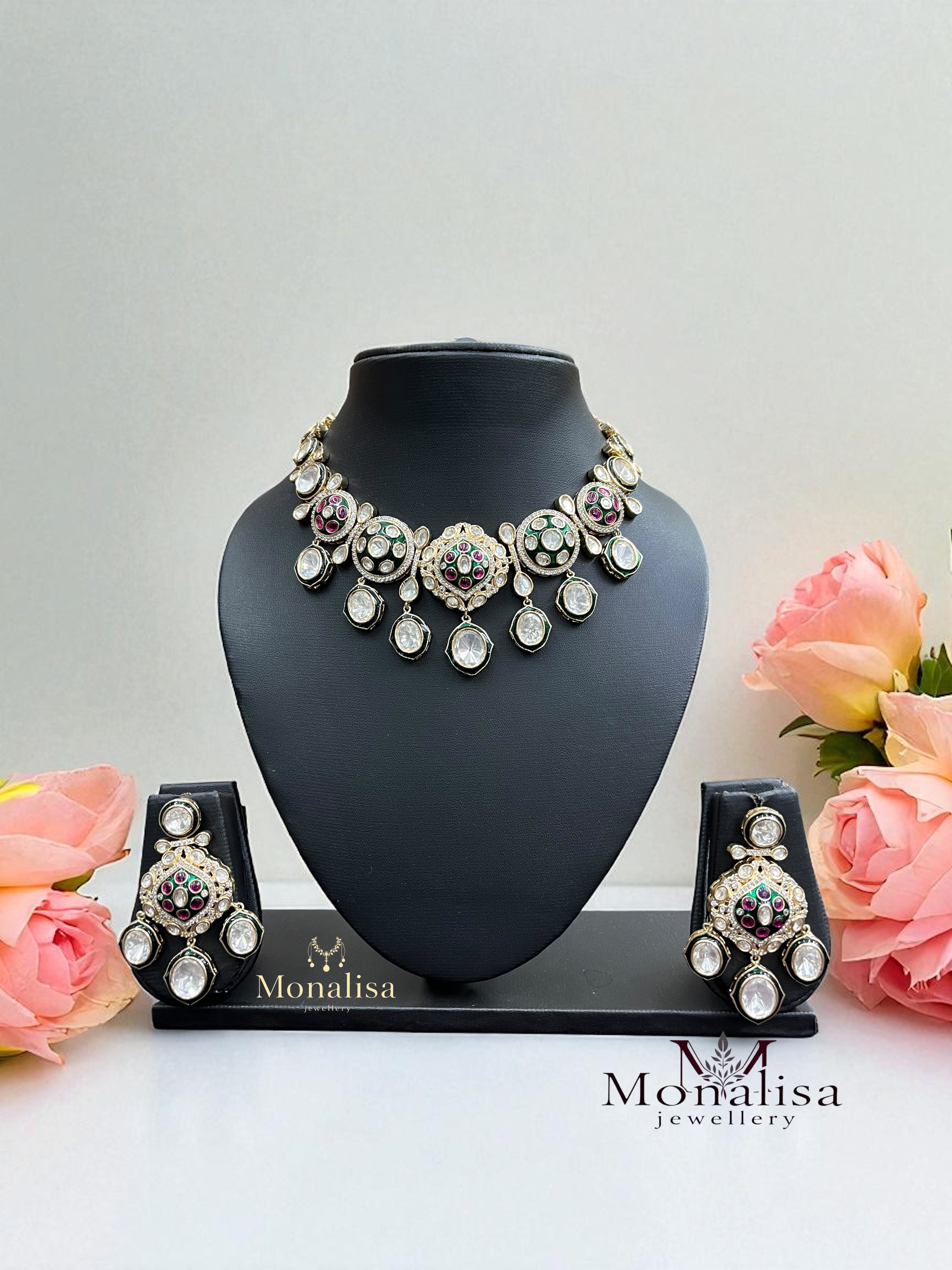 Srija Polki Designer Necklace Set