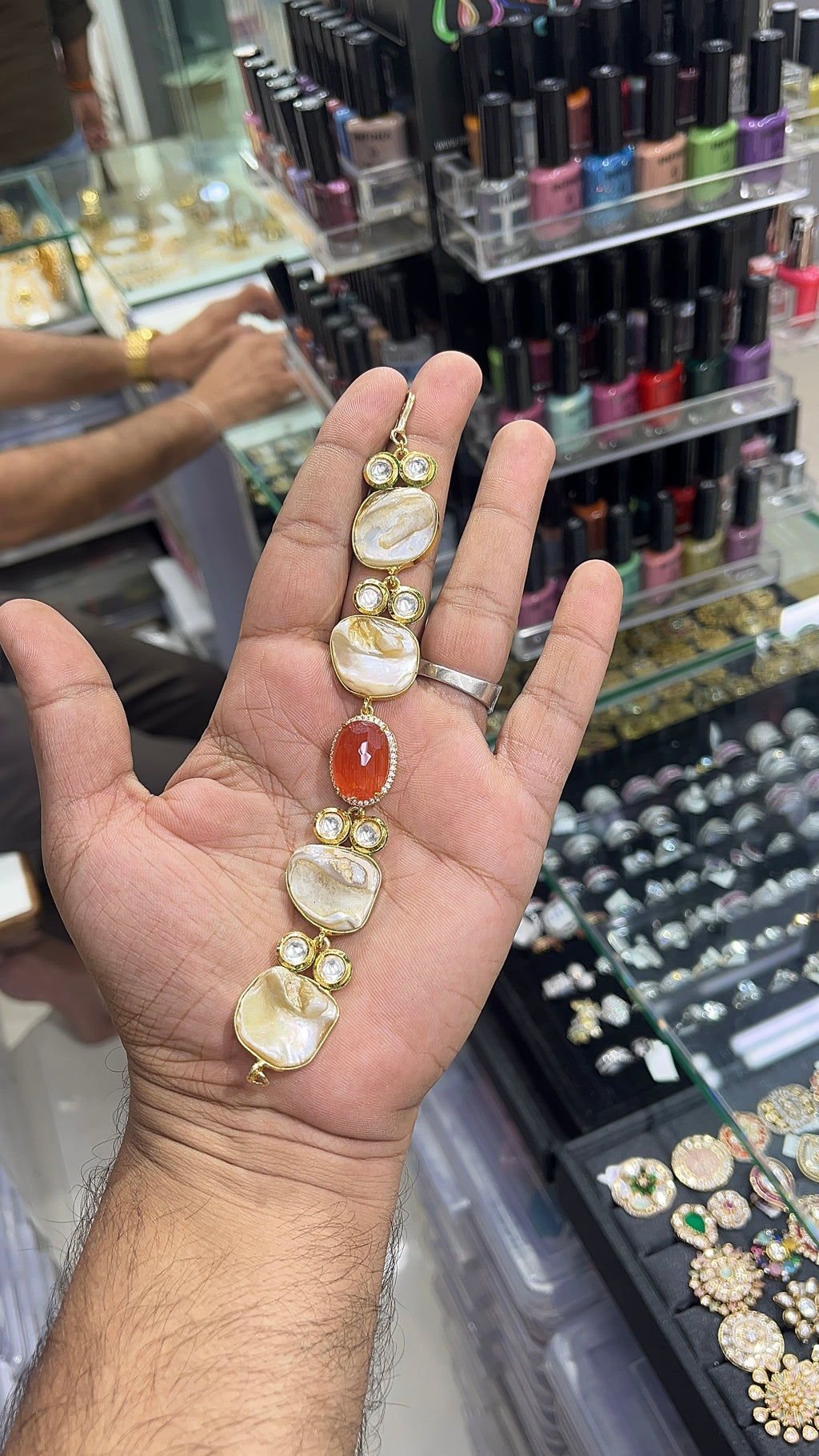 Orange Baroque pearl Bracelet