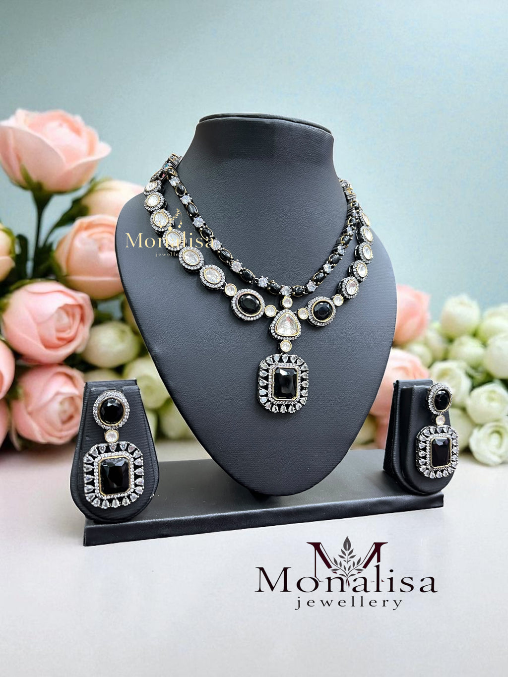 Charini Polki Designer Necklace Set