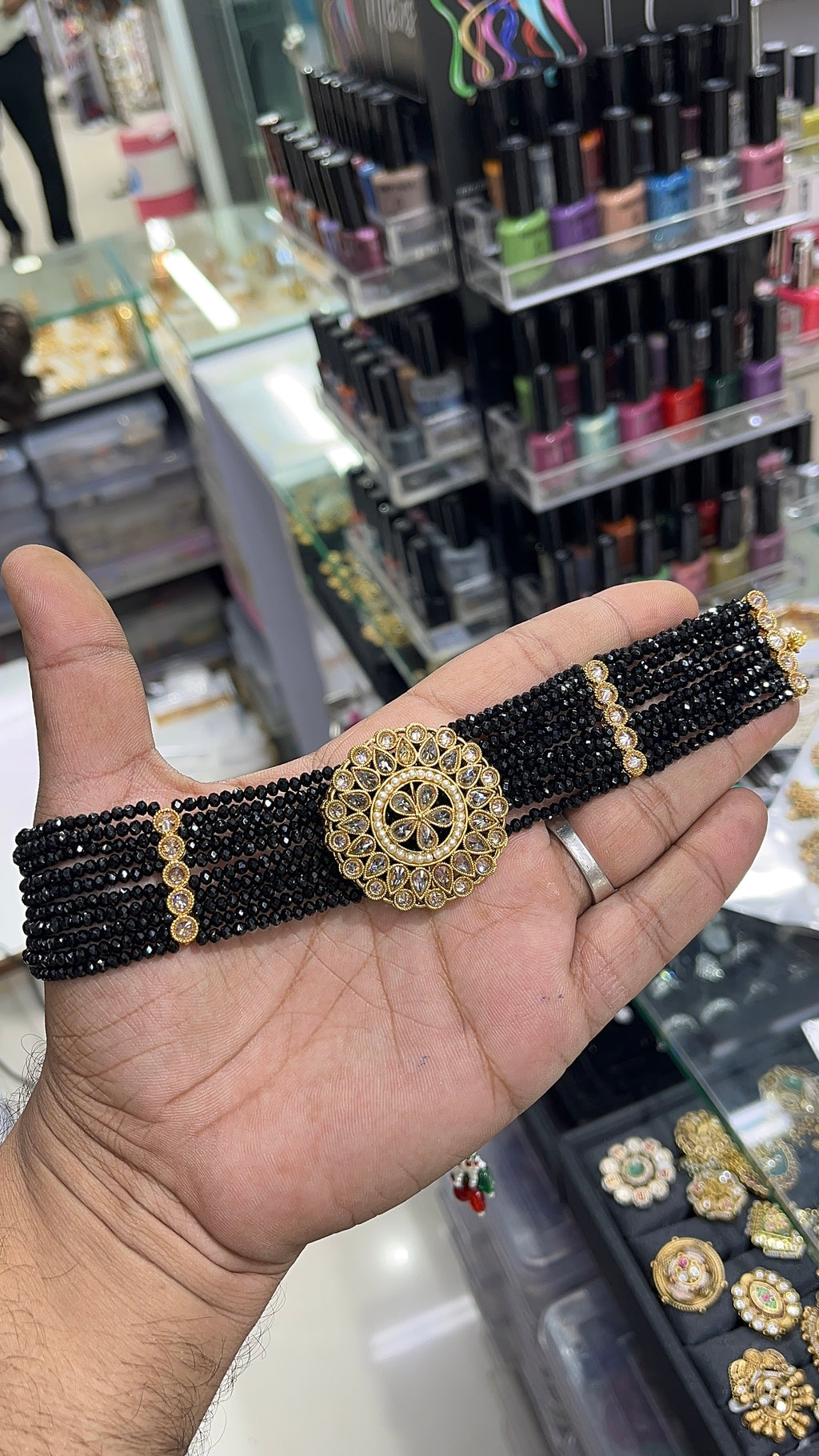 Pravya Black Antique Designer choker Set