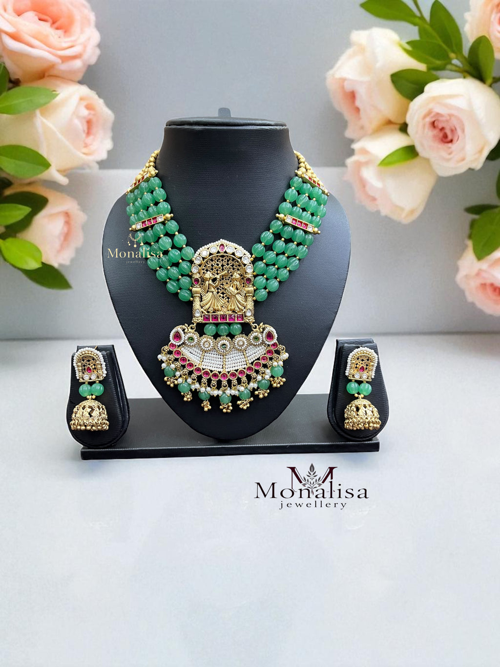 Sadhika Antique Designer Necklace Set