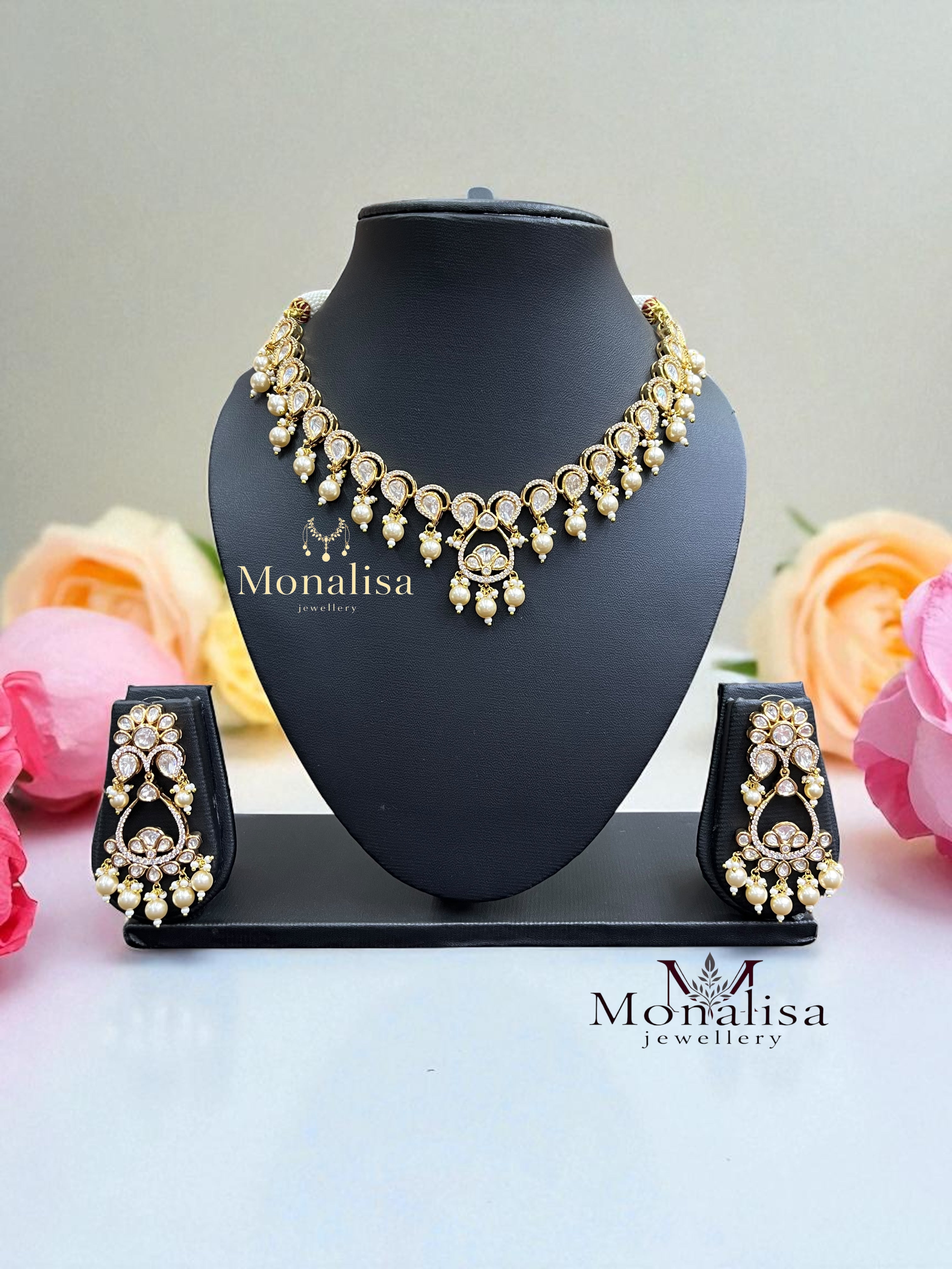 Niharika Polki Designer Necklace Set