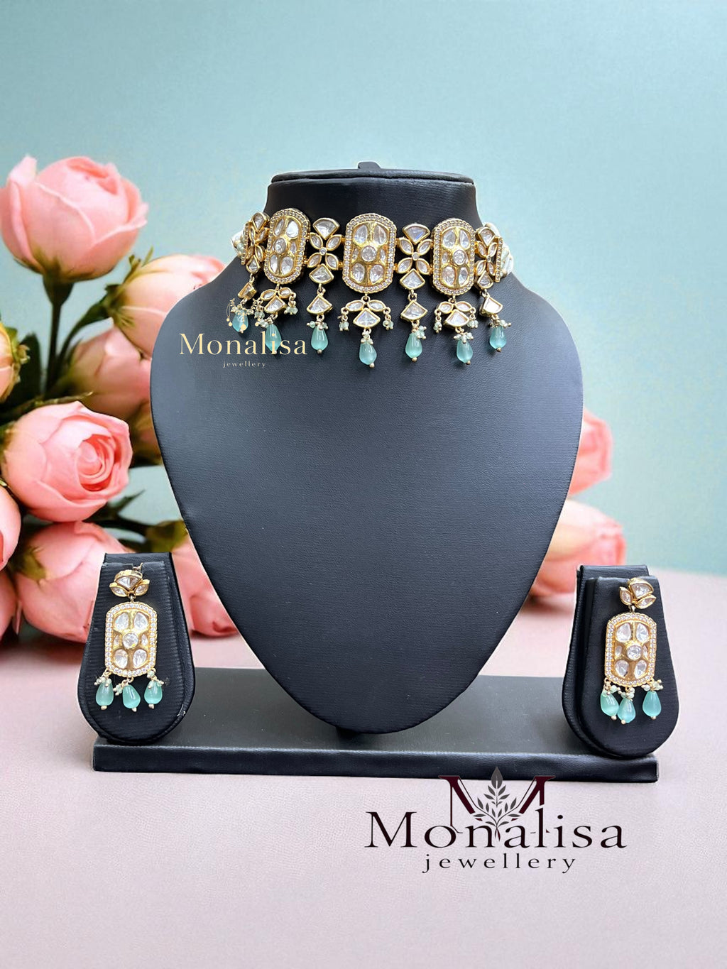Mythiri Polki Designer Necklace Set