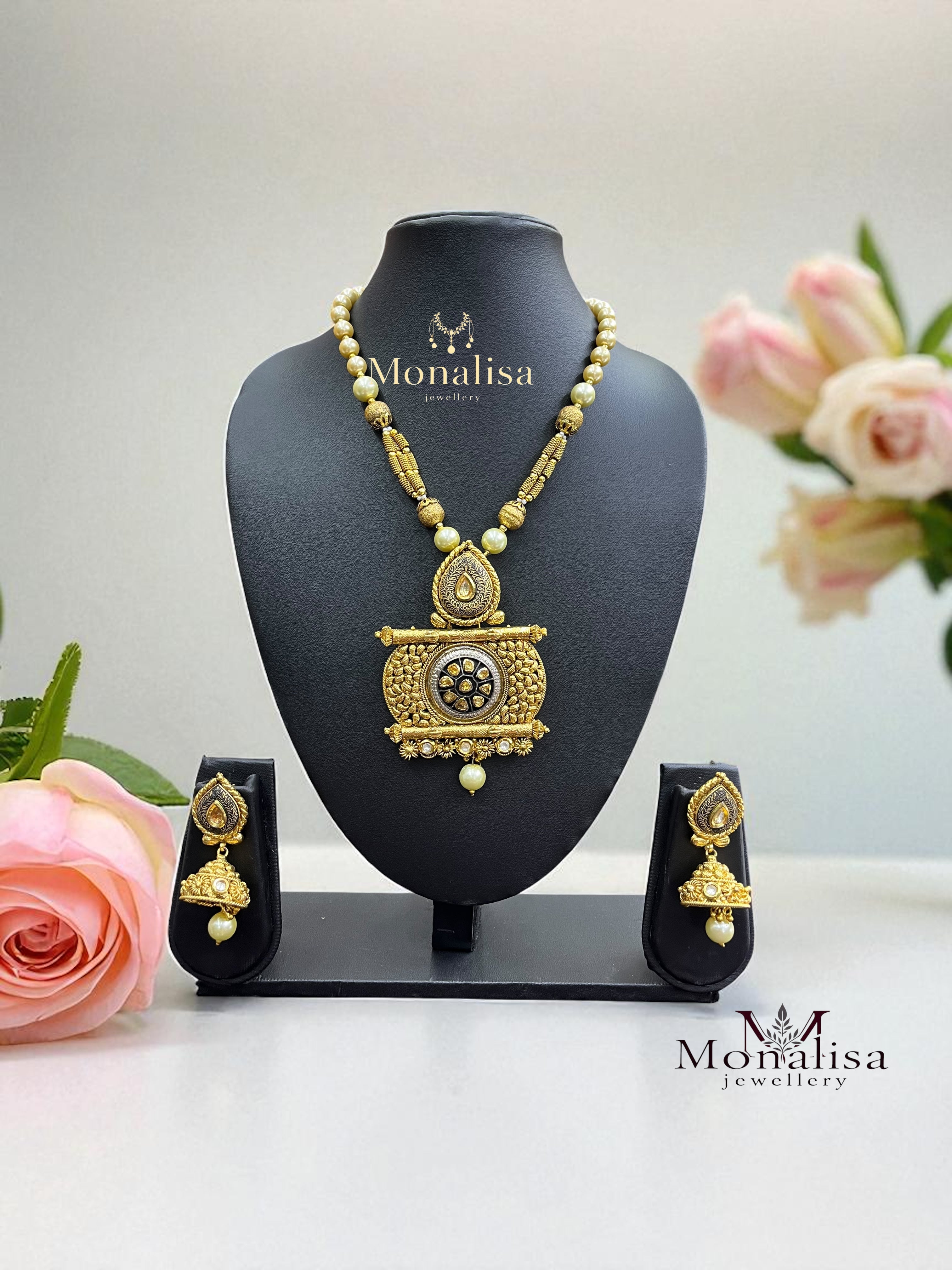 Kumkum Antique Designer Long Necklace