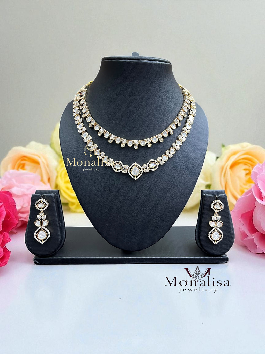 Natasha Polki Designer Necklace Set