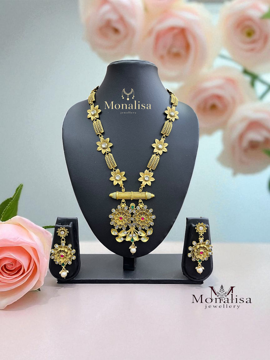 Radhiyaa Antique Designer Long Necklace