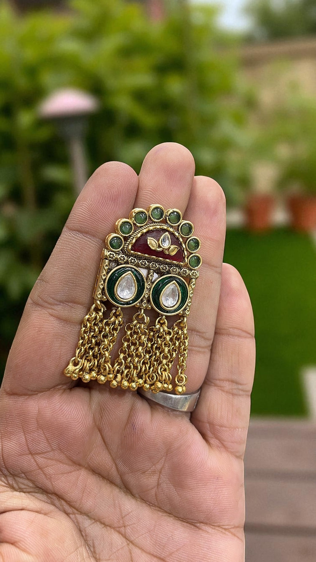Shruti Antique Designer Lariat Ring
