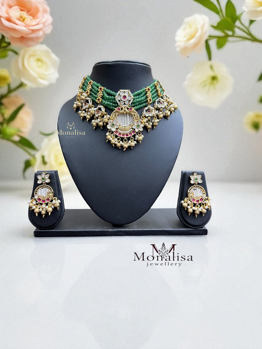 Rajvi Antique Designer Necklace Set