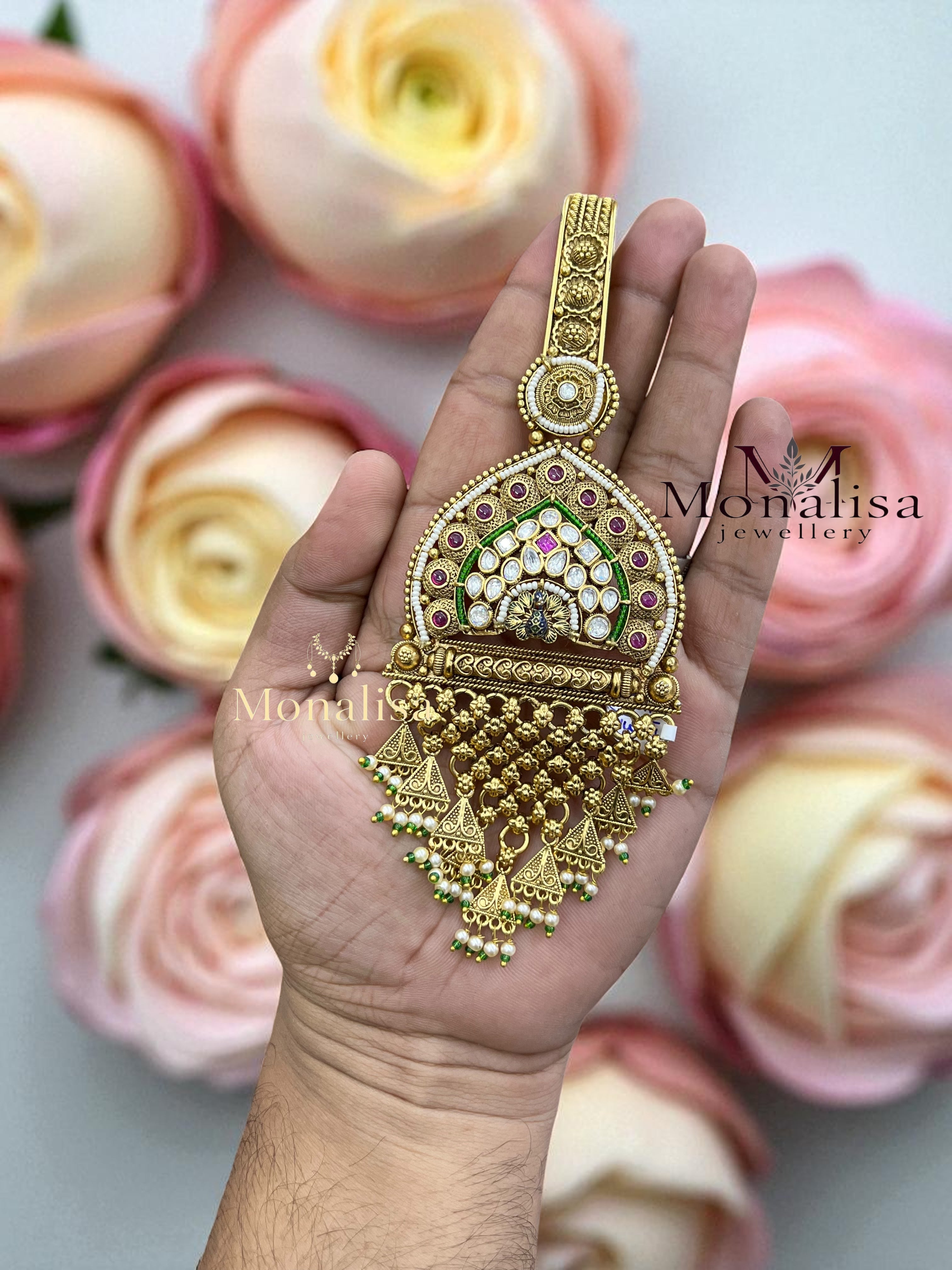 Parama Peacock Antique Designer Challa