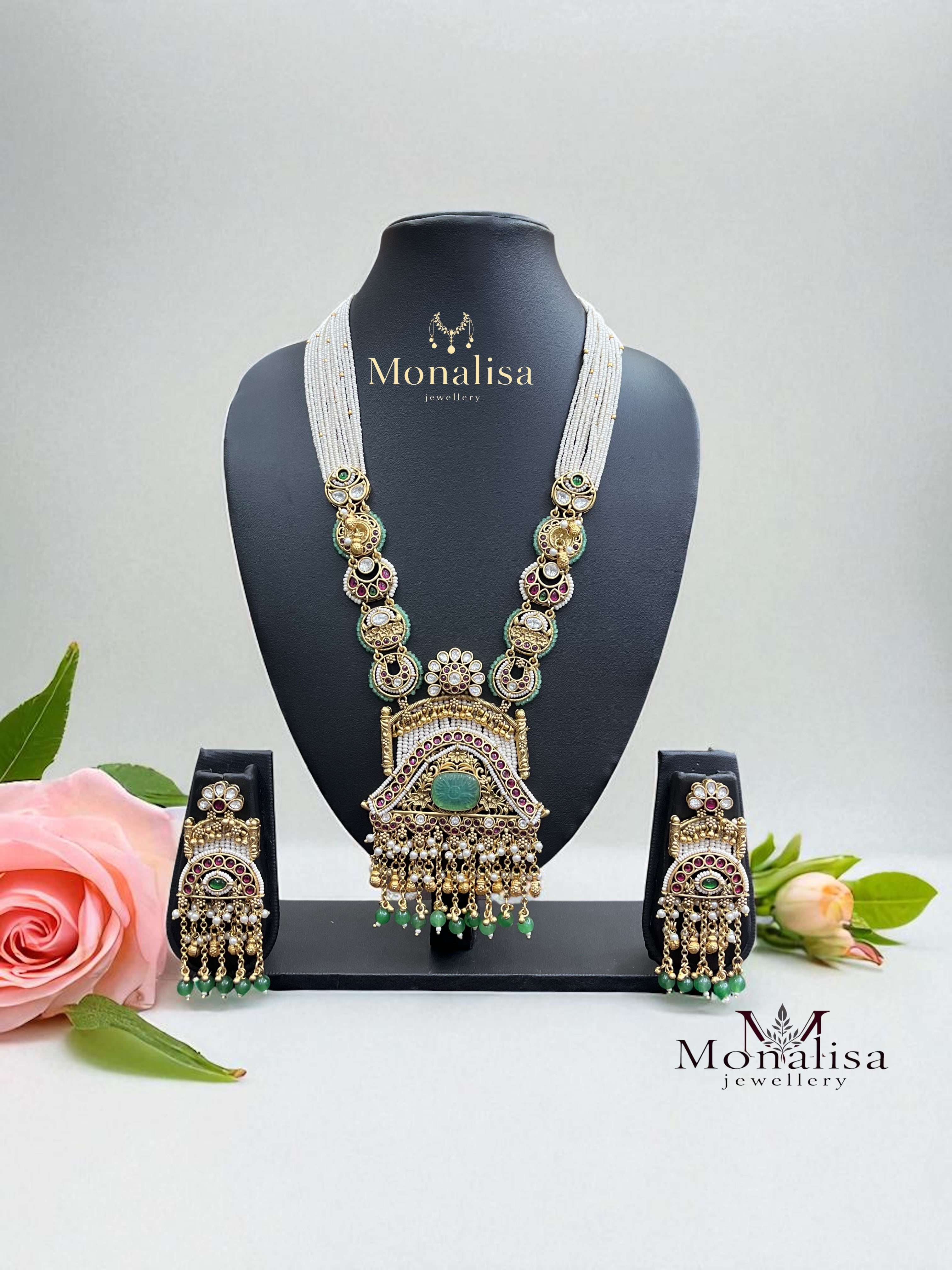 Deesha Antique Designer Long Necklace