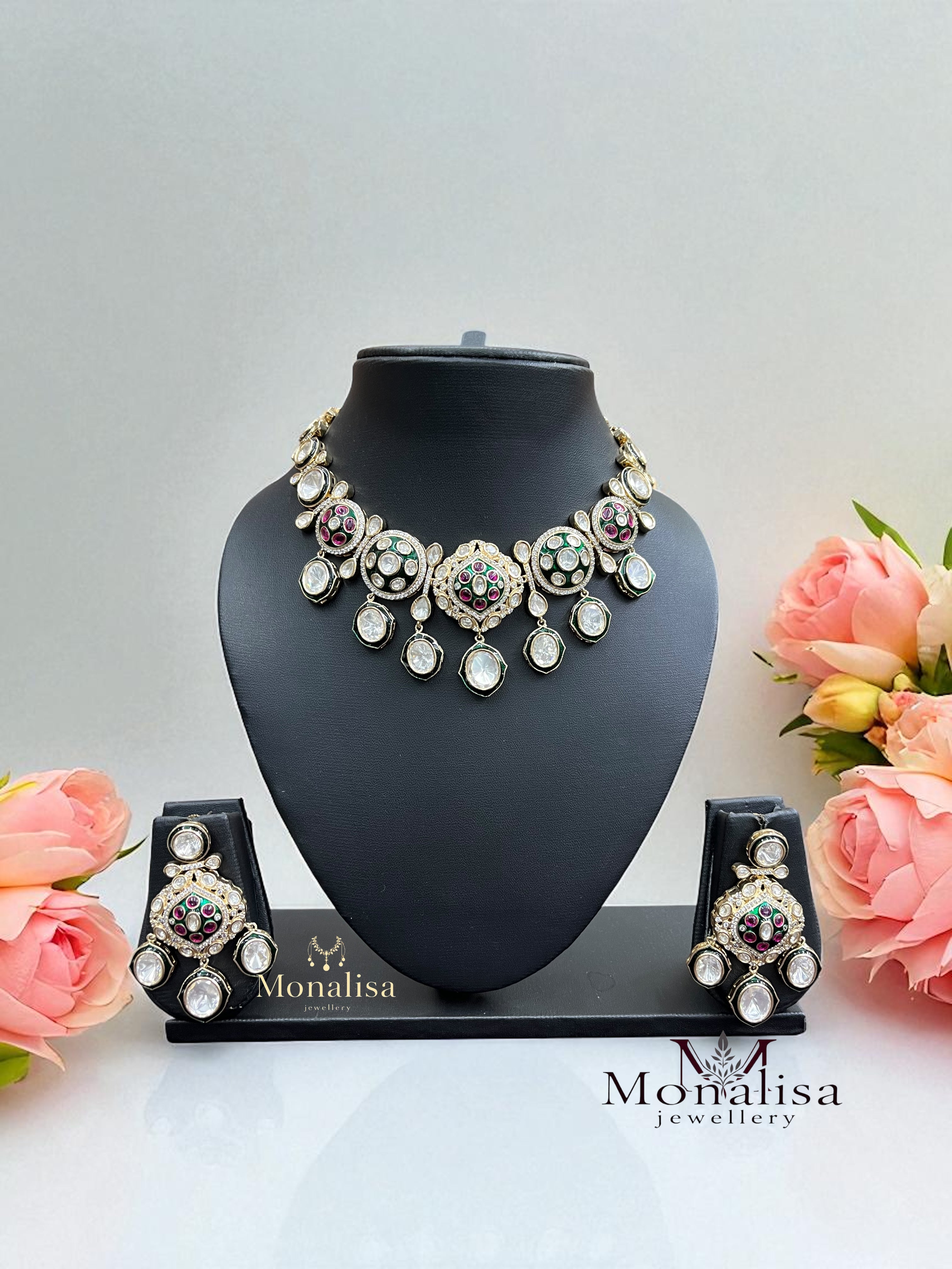 Srija Polki Designer Necklace Set