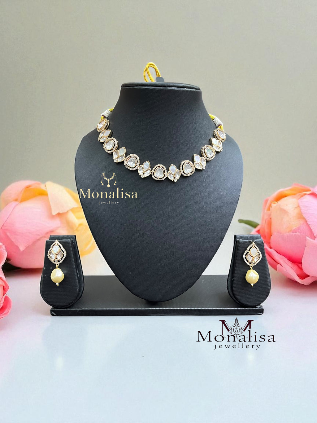 Bela Polki Designer Necklace Set