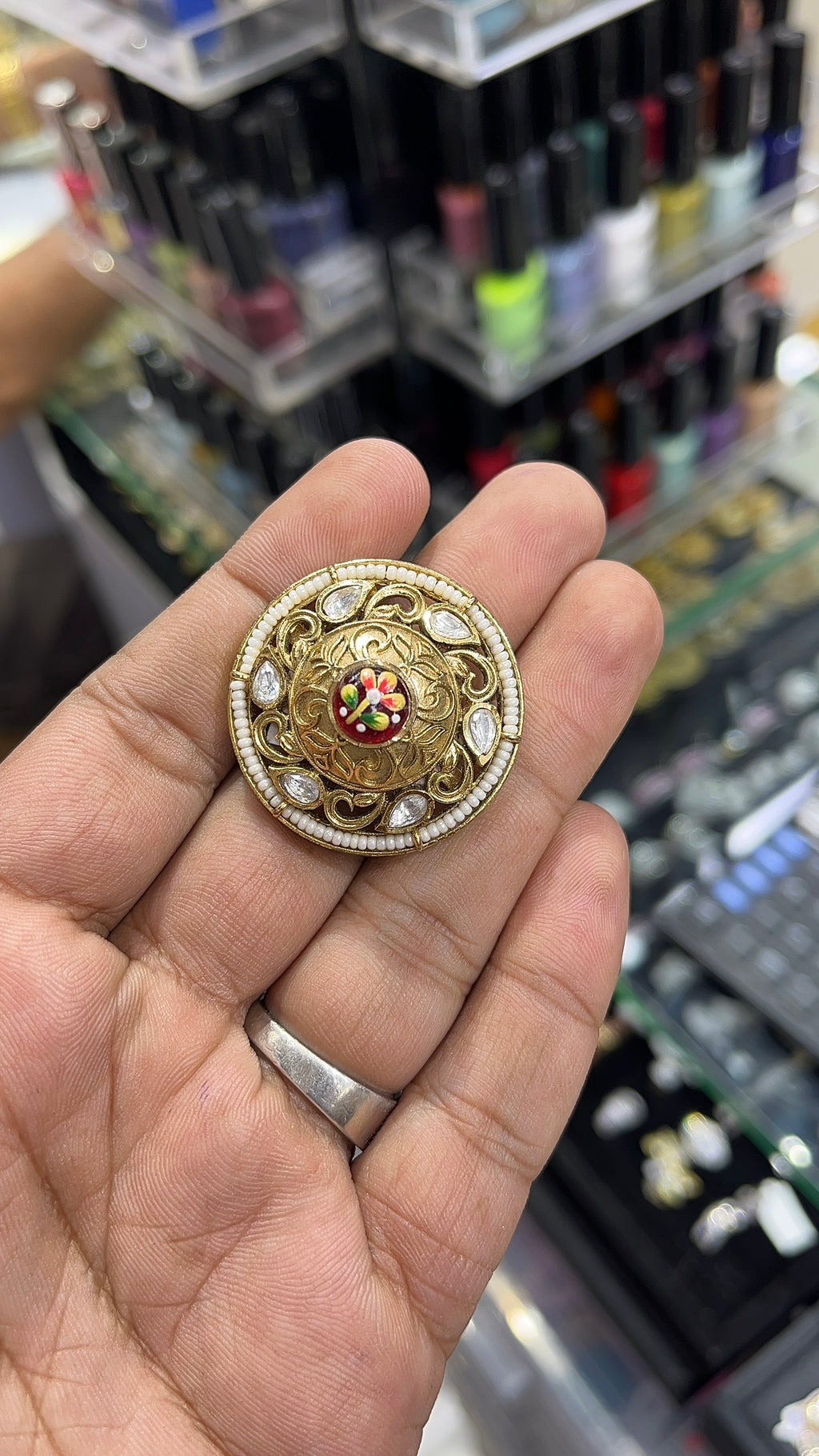 Paridhi Red Antique Designer Ring