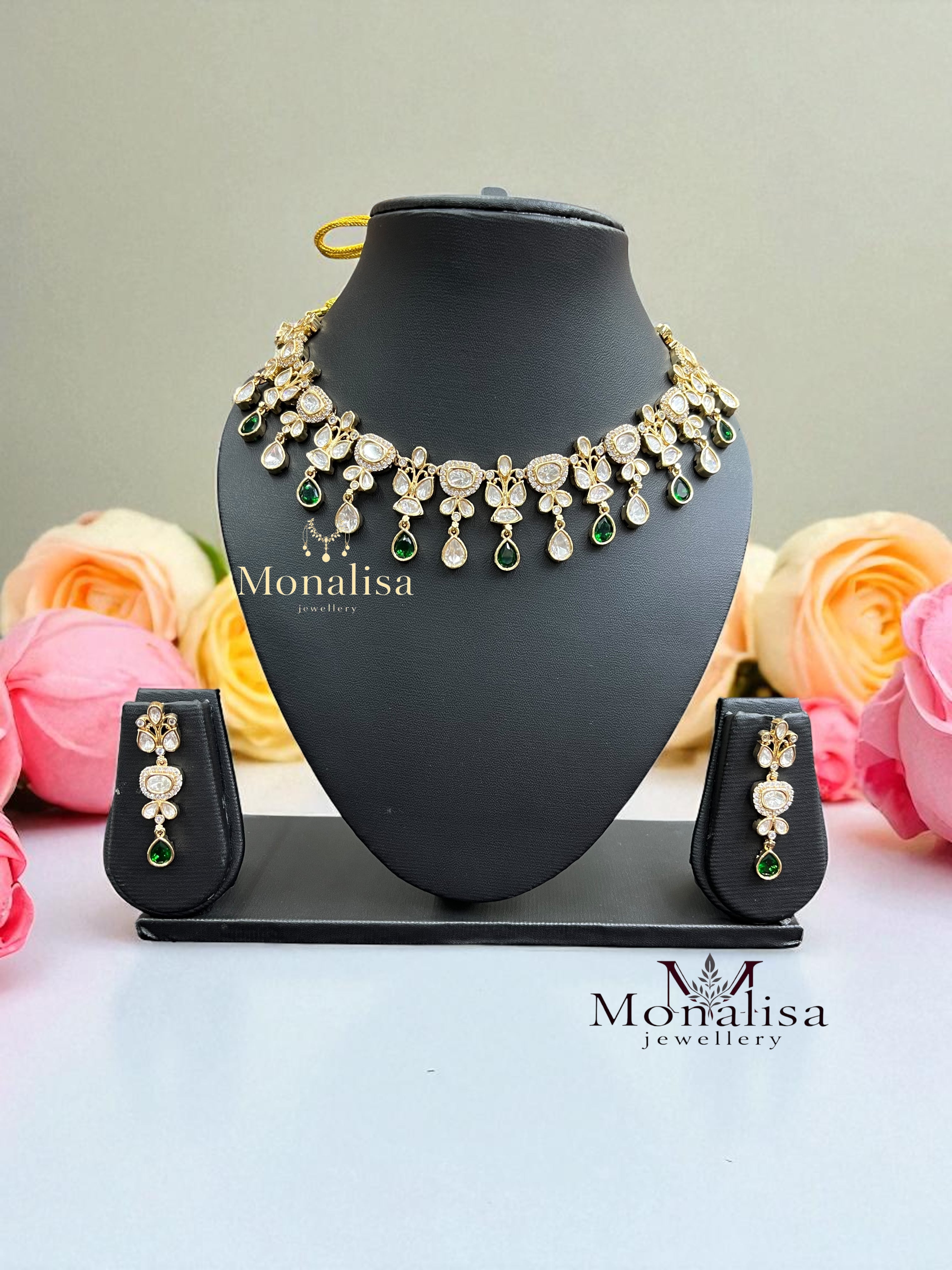 Mahek Polki Designer Necklace Set