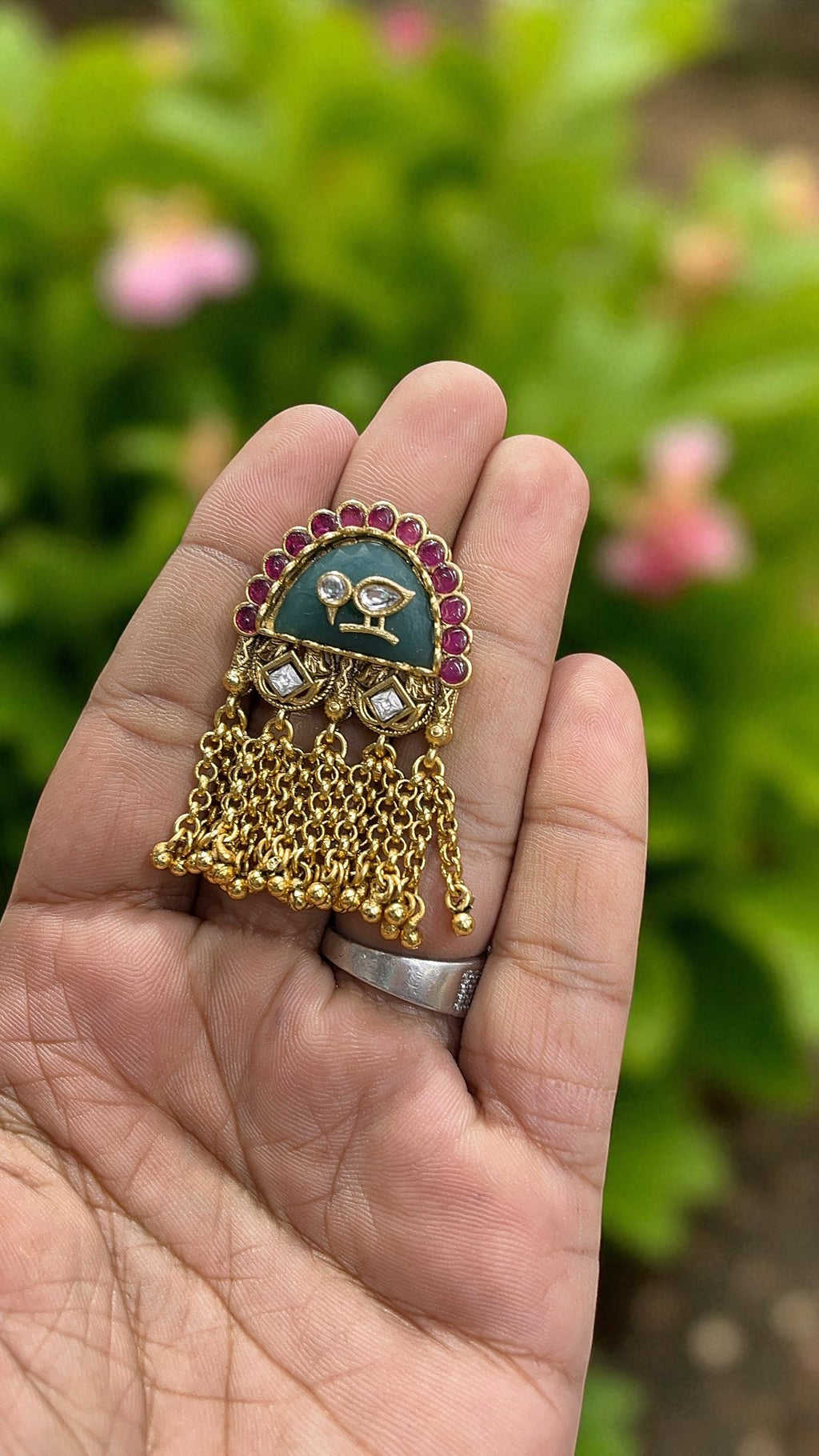 Ritvi  Antique Designer Lariat Ring