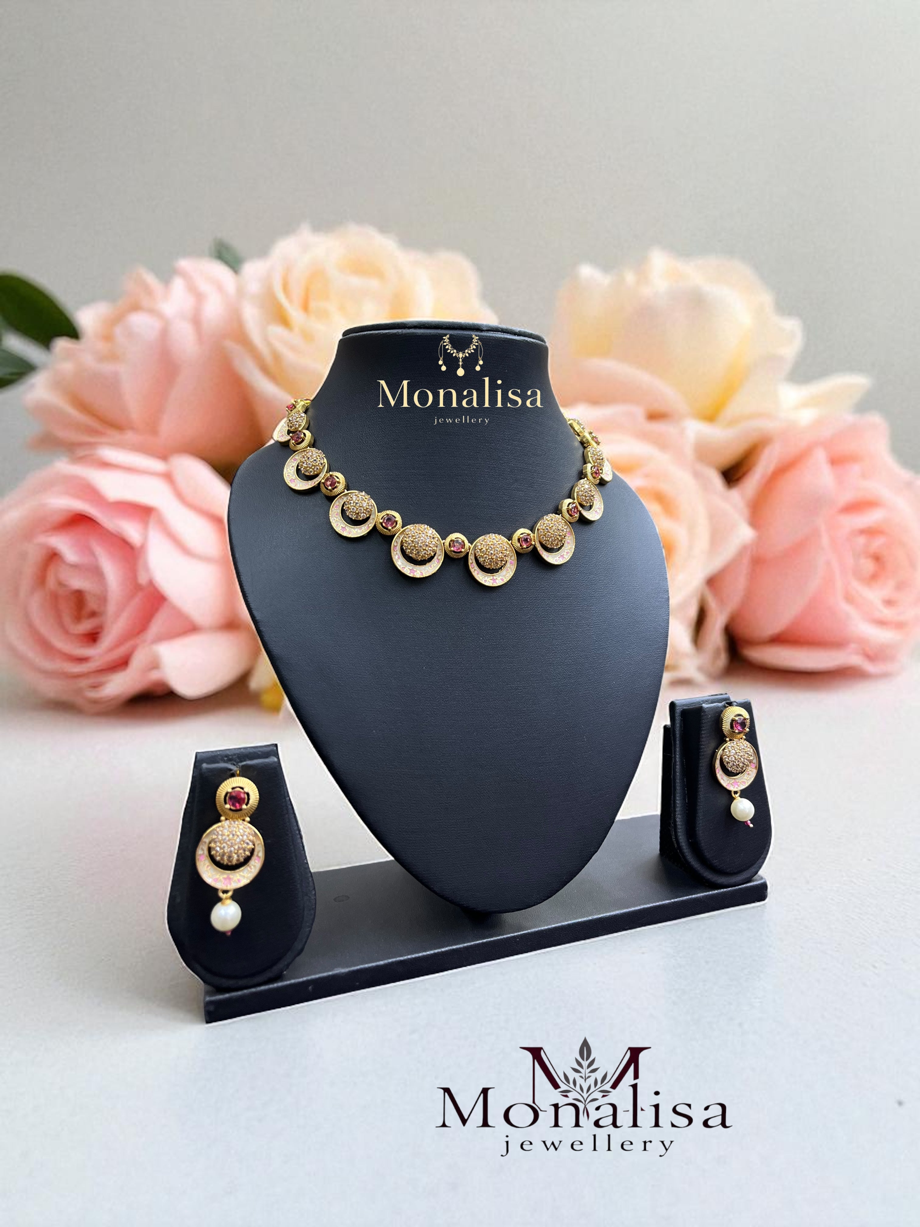 Lavangi Antique Designer Necklace Set