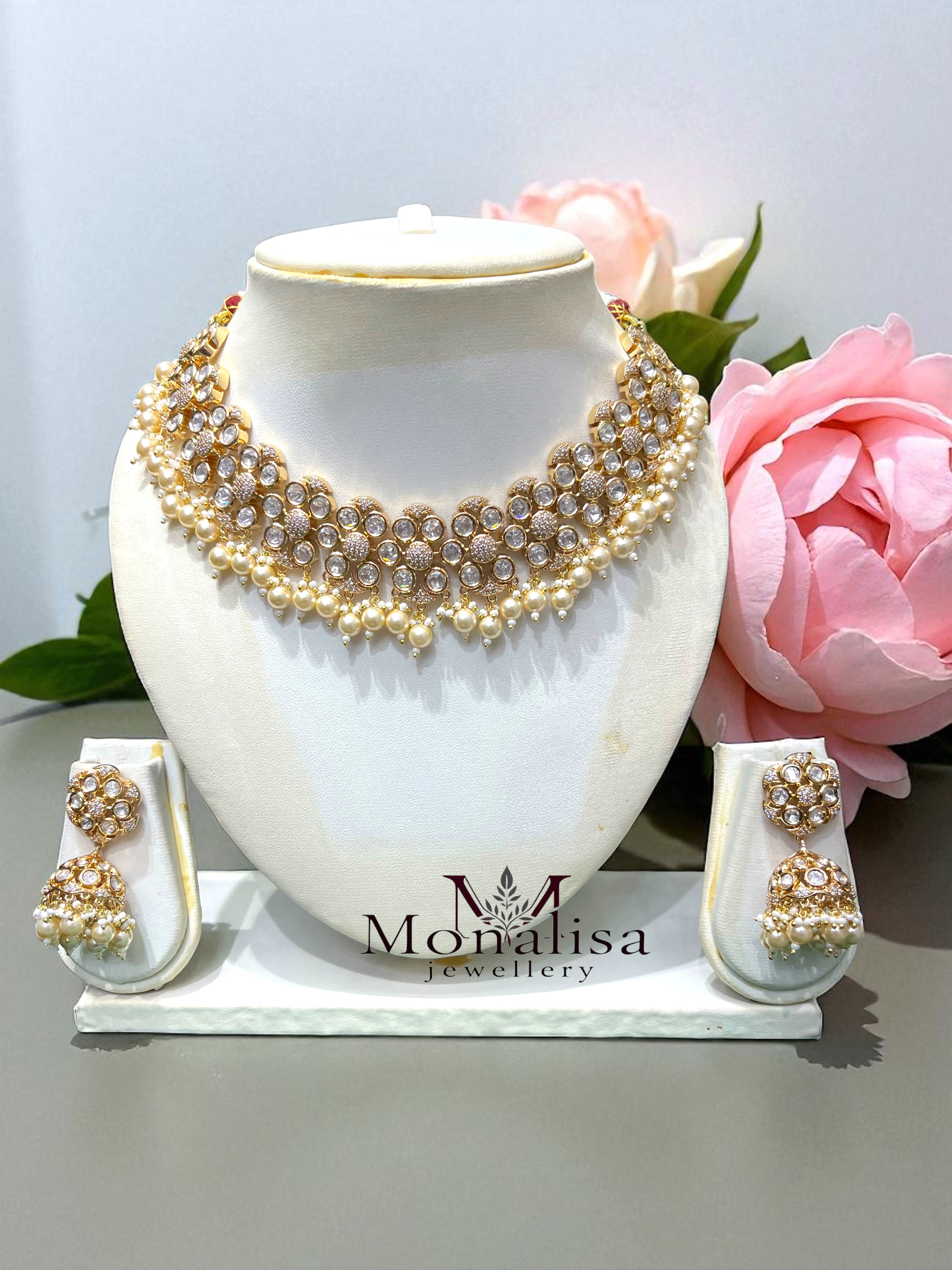 Rashi Polki Designer Necklace Set