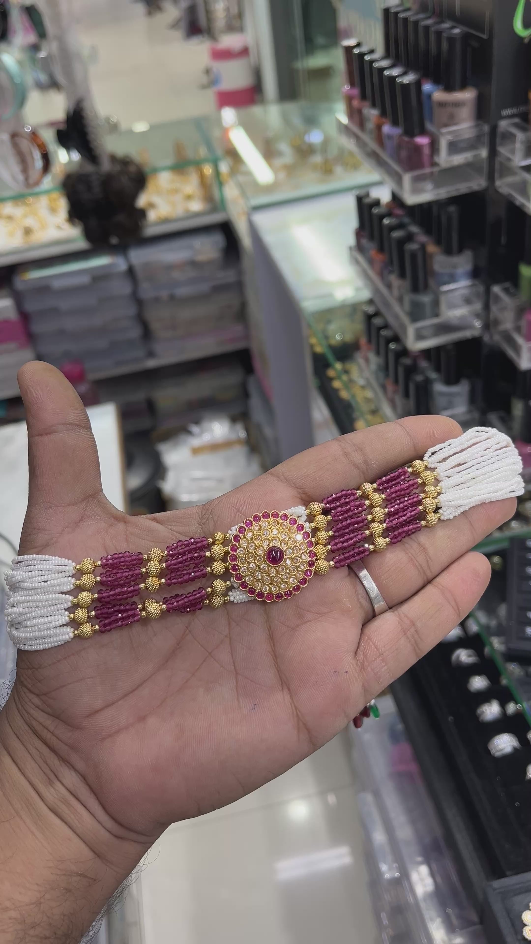 Jisha pink Antique Designer Choker Set