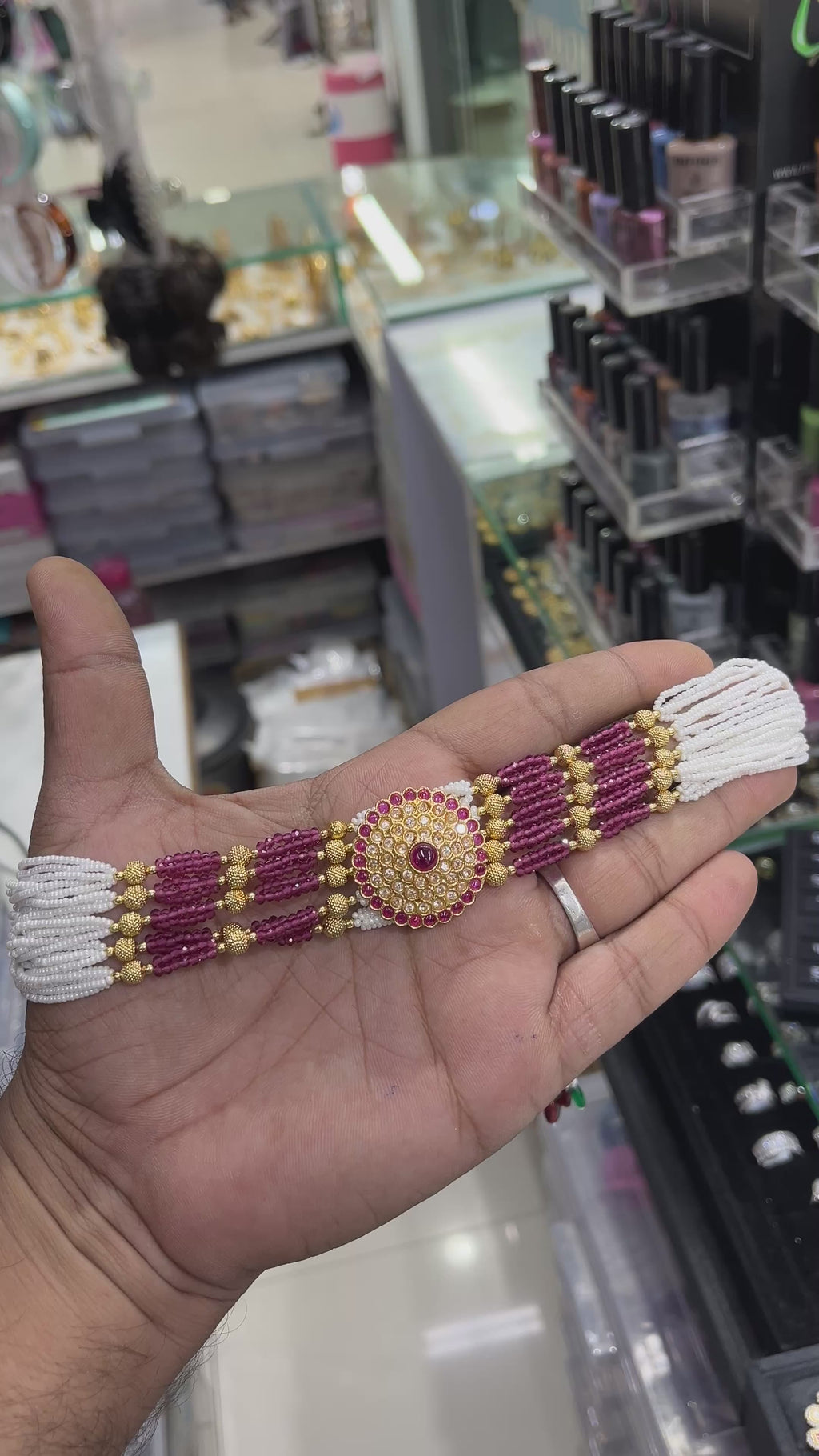 Jisha pink Antique Designer Choker Set